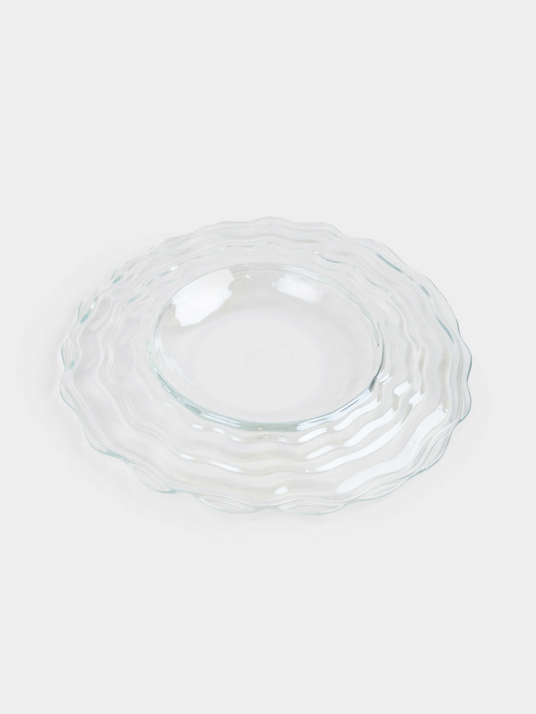 Блюдо, 26х2 см, стекло, перламутр, Shellfish polar, image-2