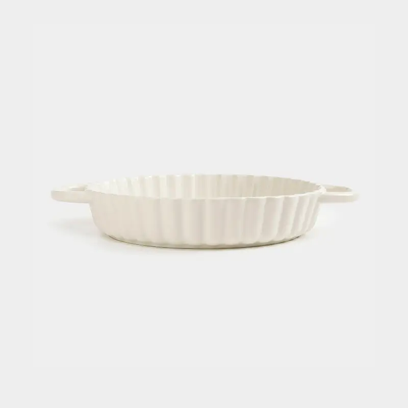 Форма для запекания, 22 см, керамика, круглая, молочная, Cakes ivory, image-0