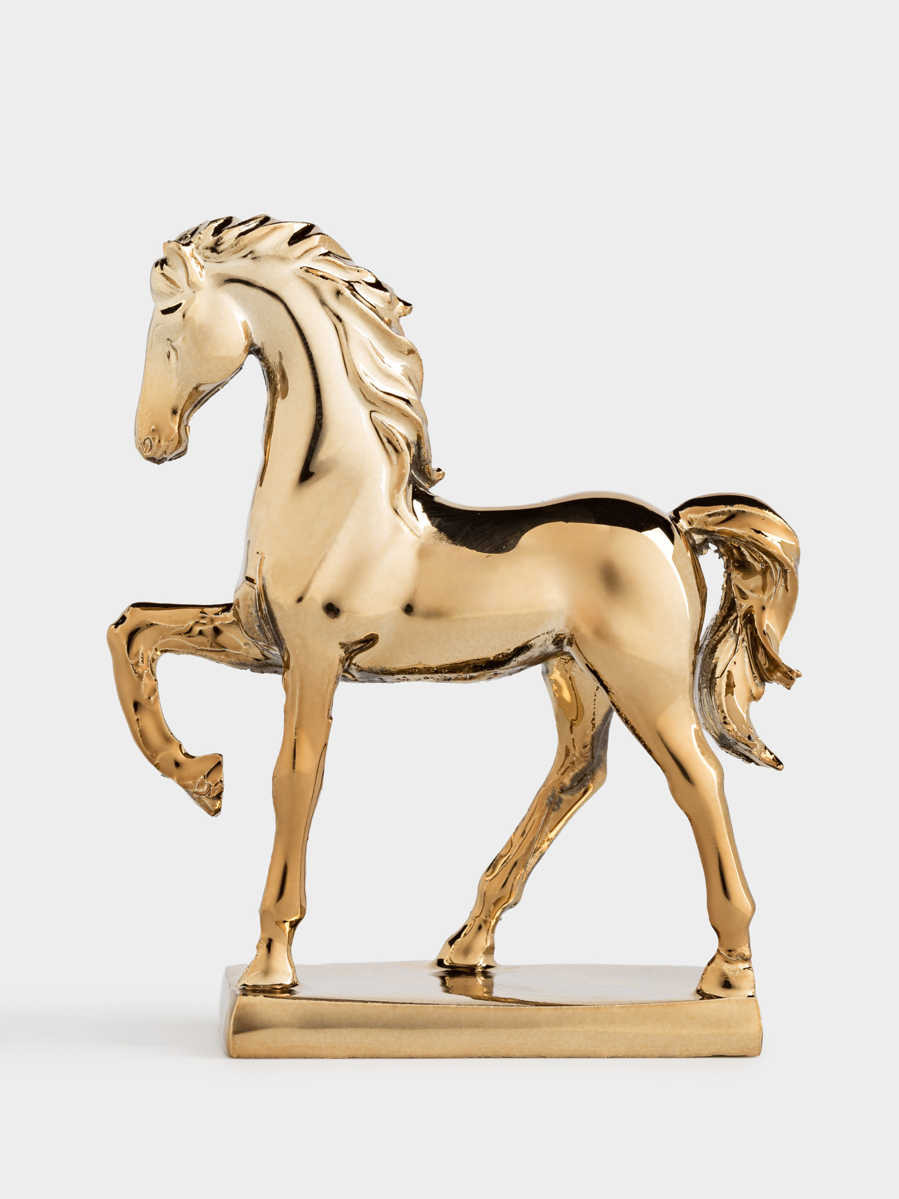 Мүсінше, 8 см, полирезин, шампан, Жылқы, Horse gold, image-0