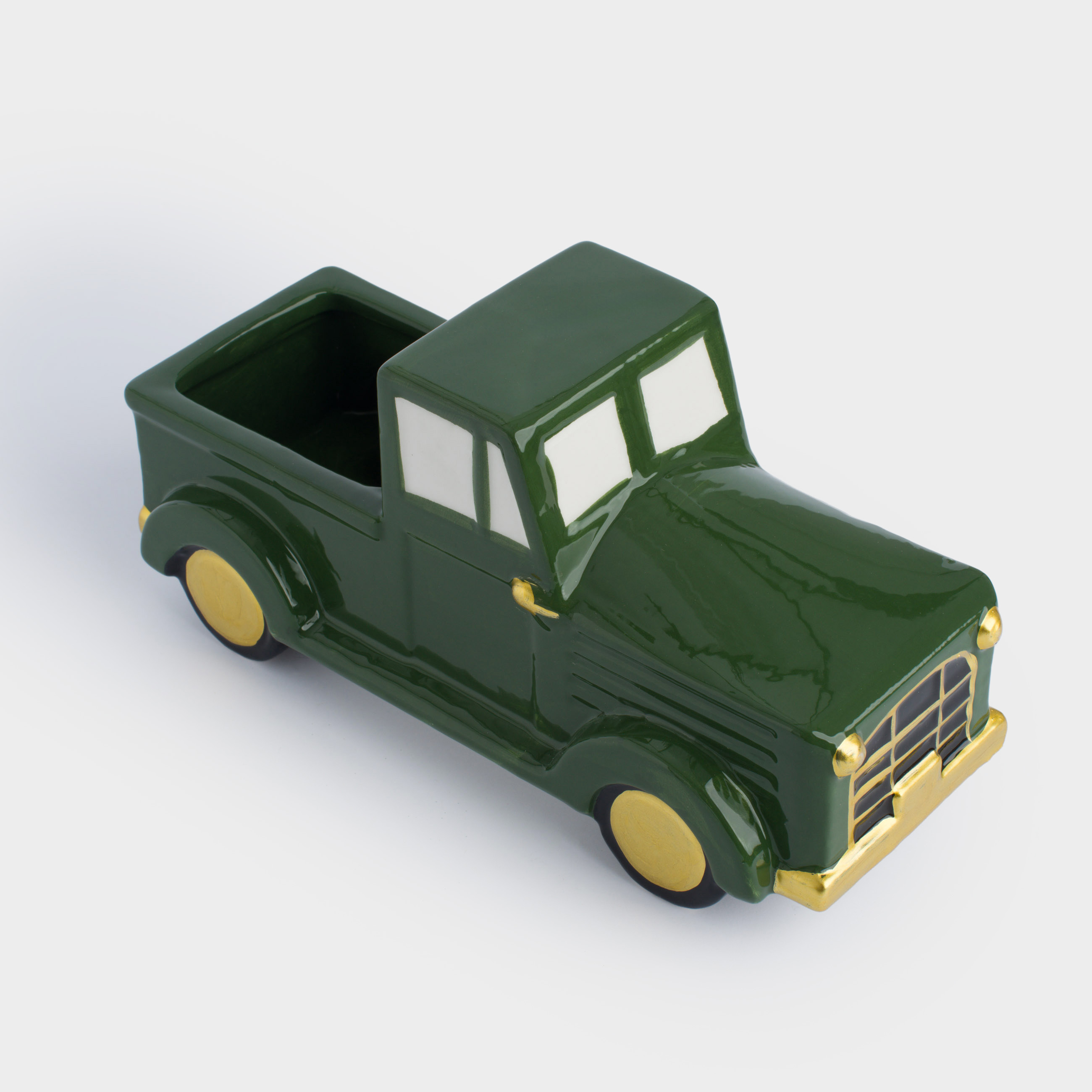 Конфетница, 24х12 см, керамика, зеленая, Машина, Car, image-3