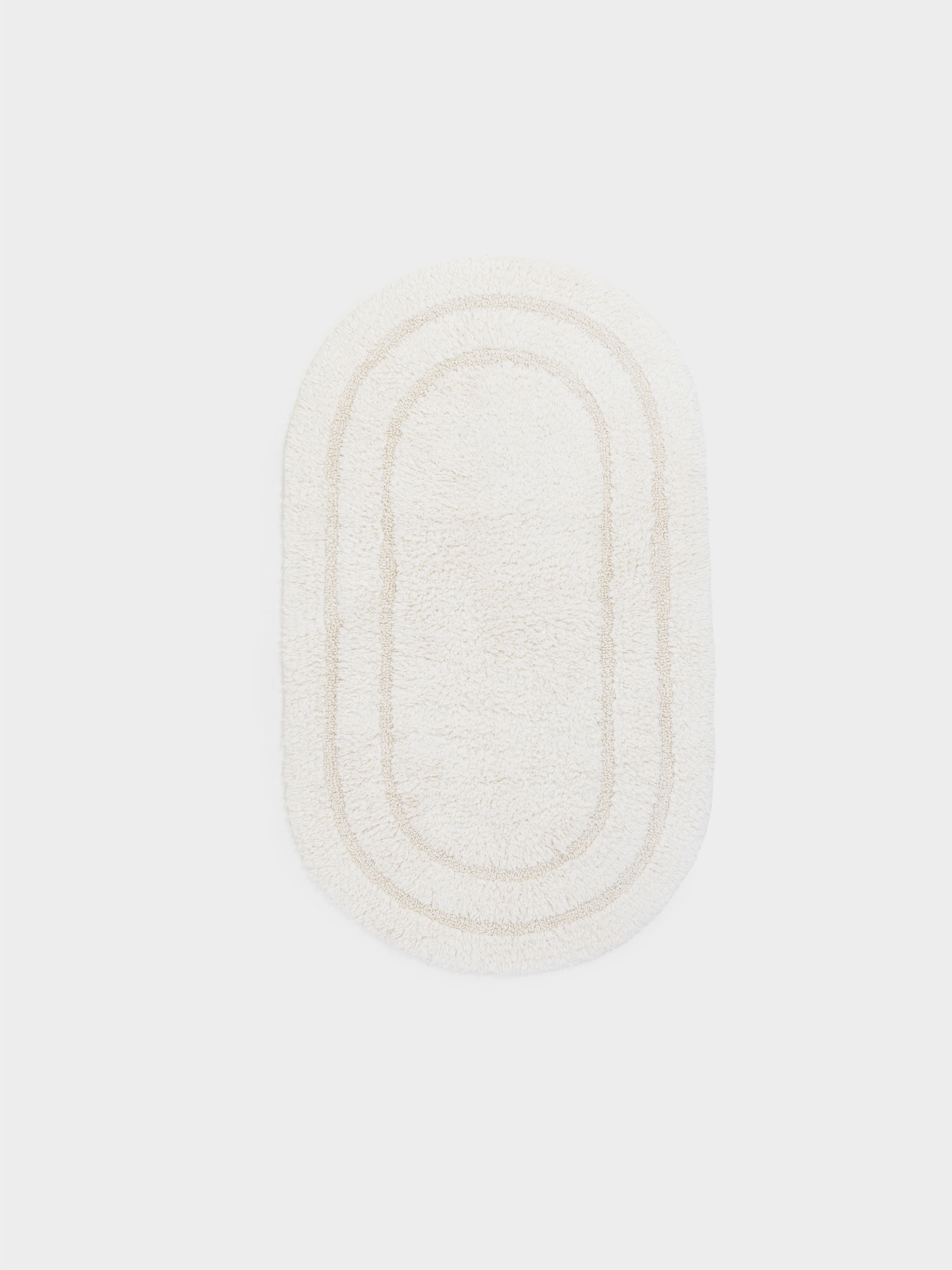 Кілемше, 60x100 см, сопақ, мақта, кілегей, Solo