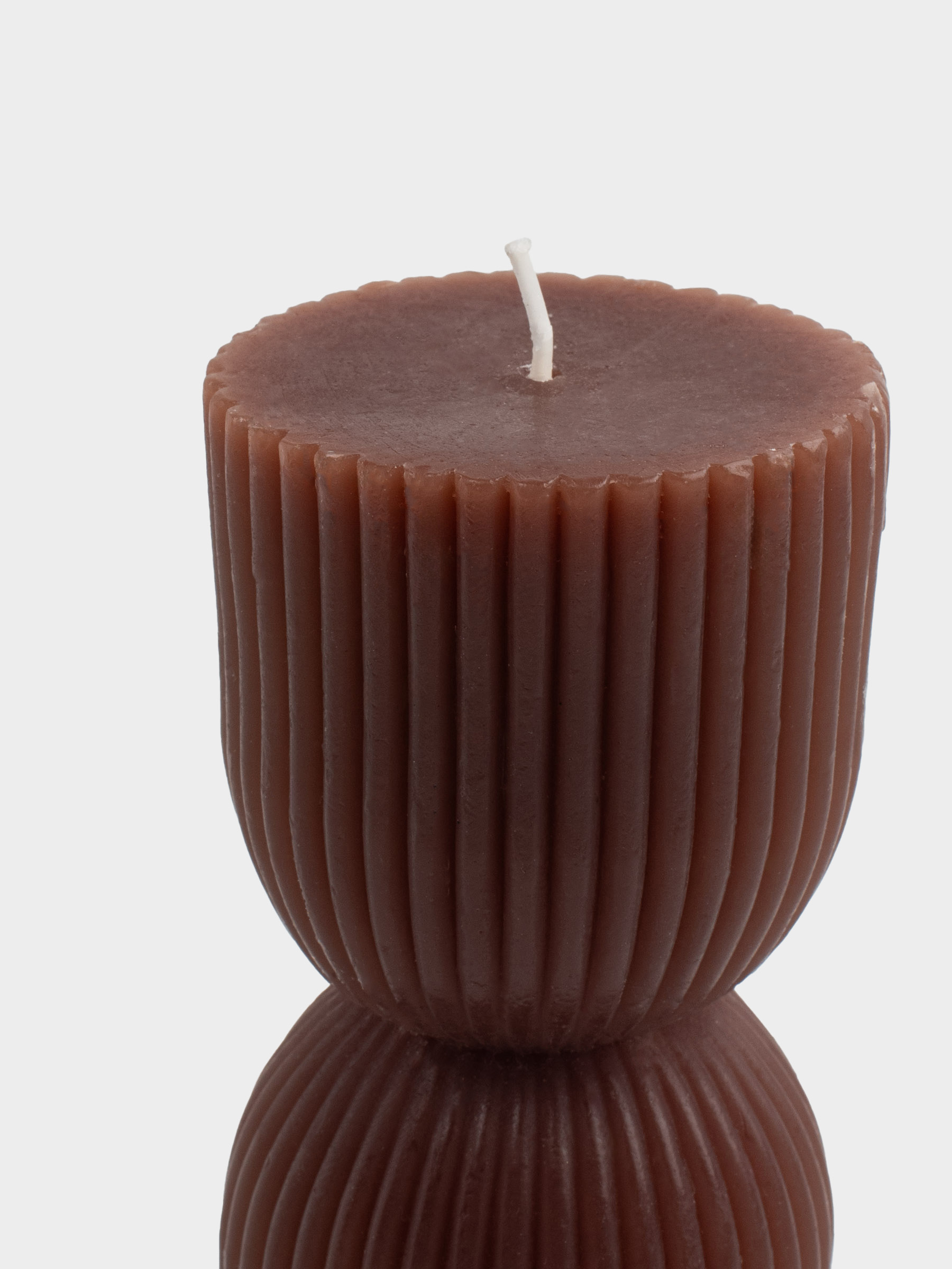 Шам, 6х12 см, түс, Ribbed candle, image-1