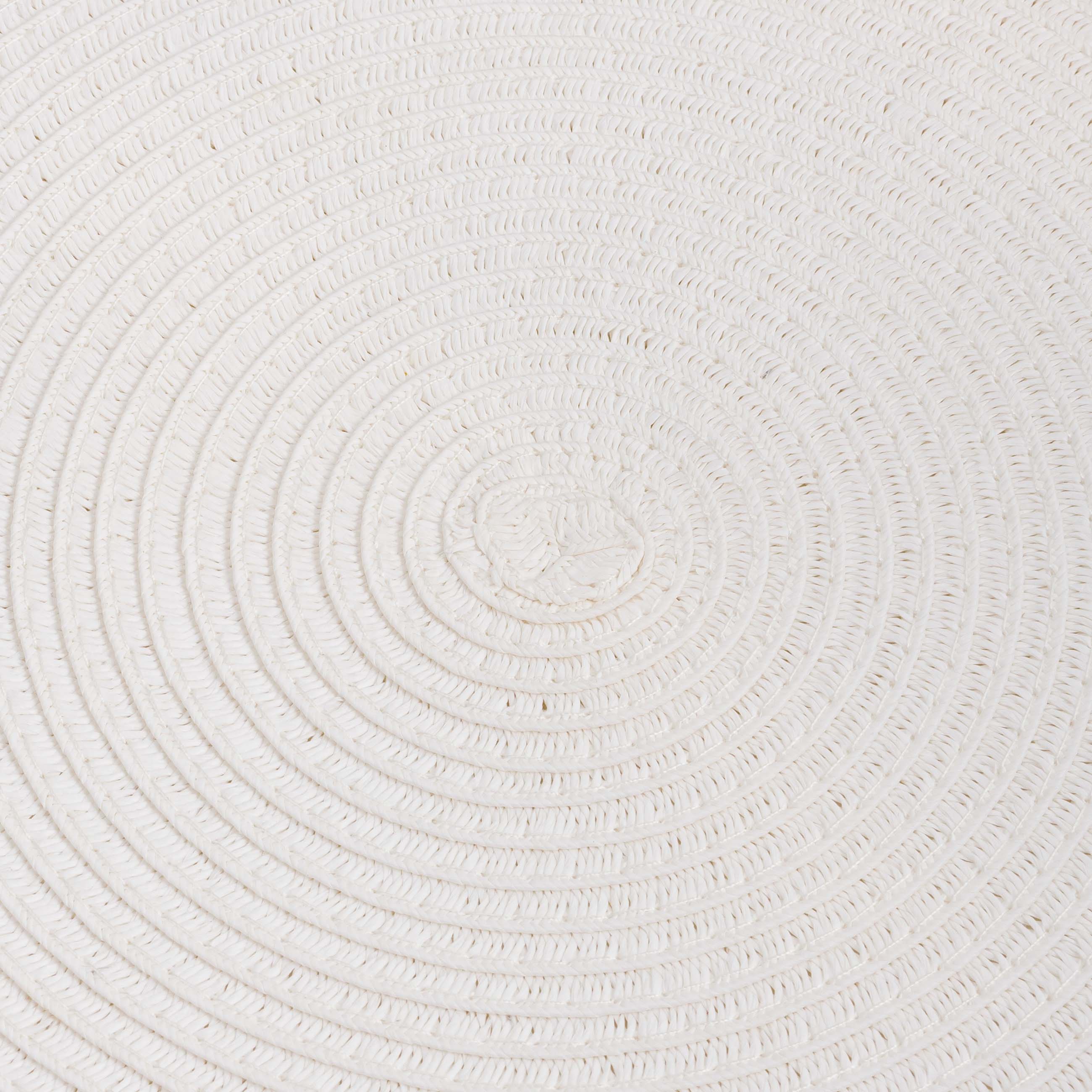 Салфетка под приборы, 38 см, целлюлоза, круглая, белая, Straw, image-1