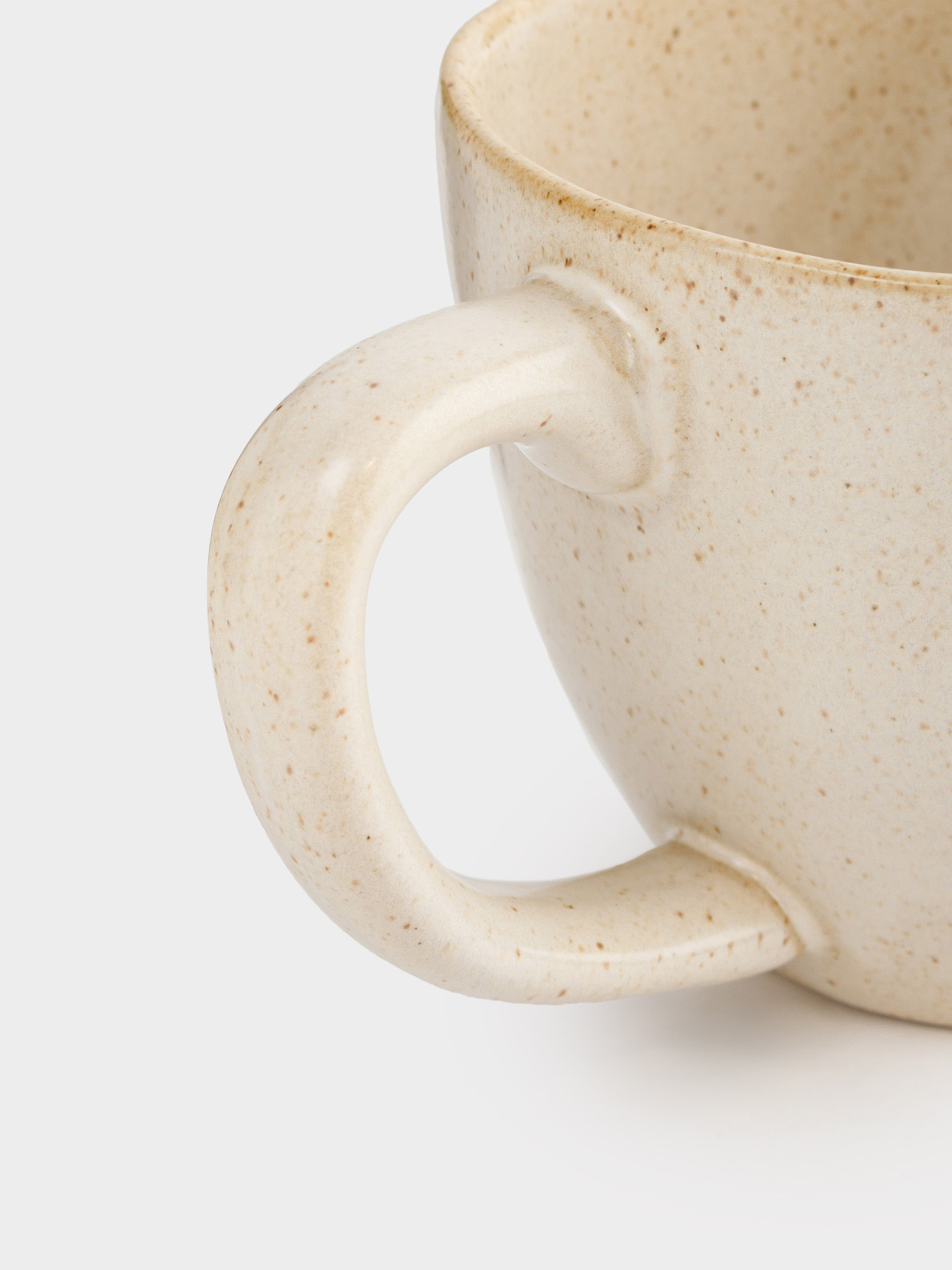 Кружка, 370 мл, керамика, молочная, в крапинку, Еж внутри, Delicia, image-3