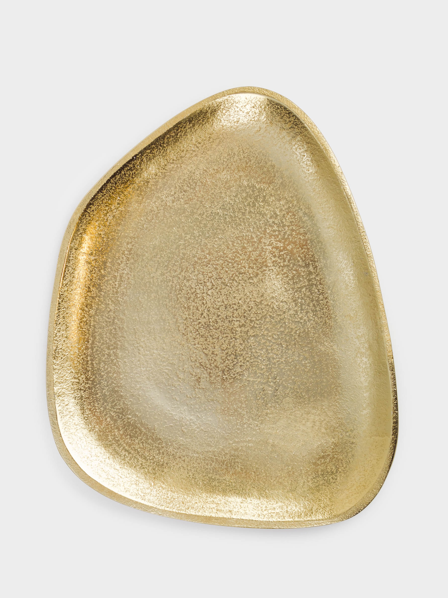 Блюдо декоративное, 20х25 см, металл, золотистое, Камень, Fantastic gold, image-4