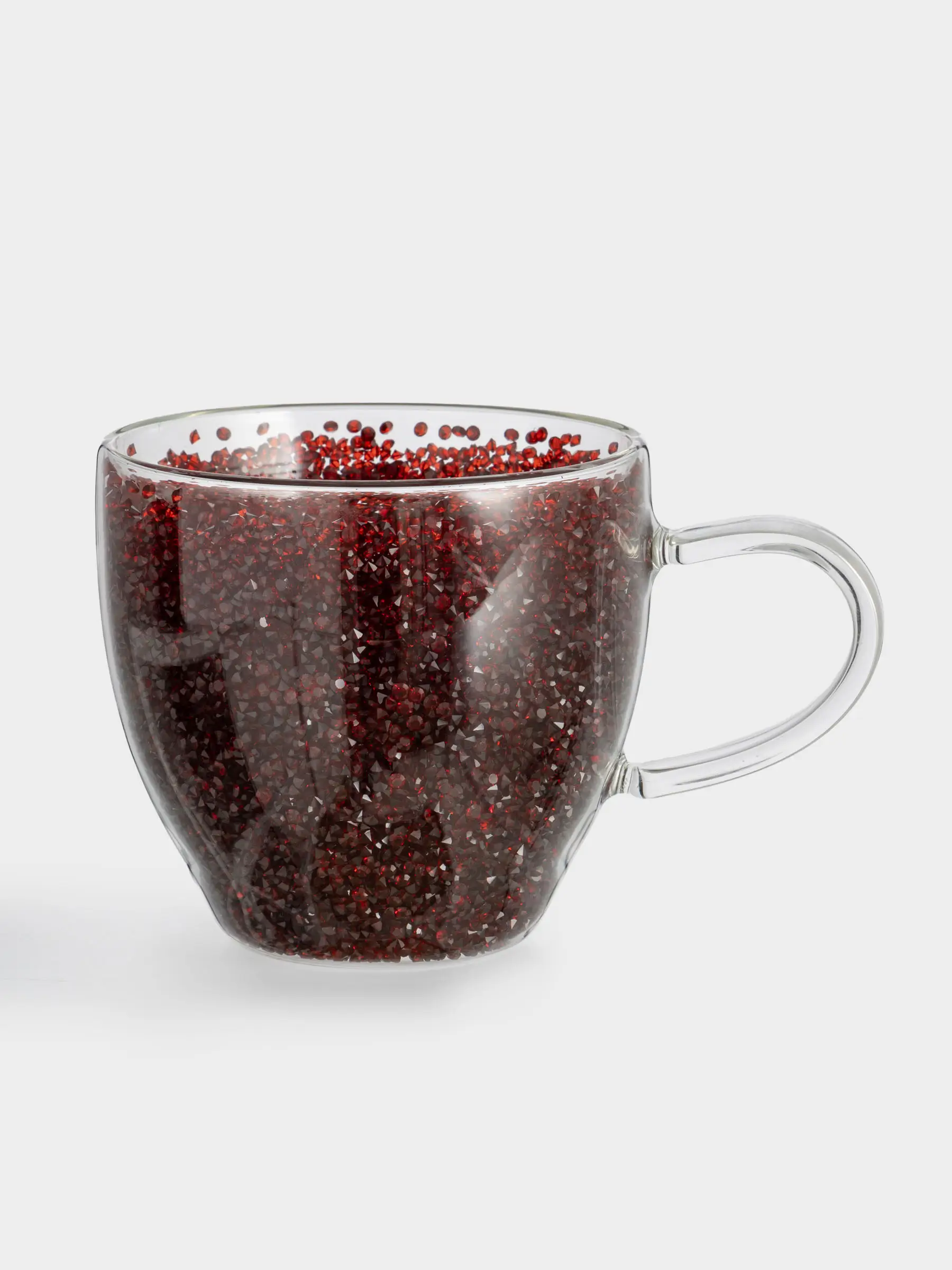 Саптыаяқ, 300 мл, шыны Б, ішінде қызыл кристалдары бар, Air decor, image-0