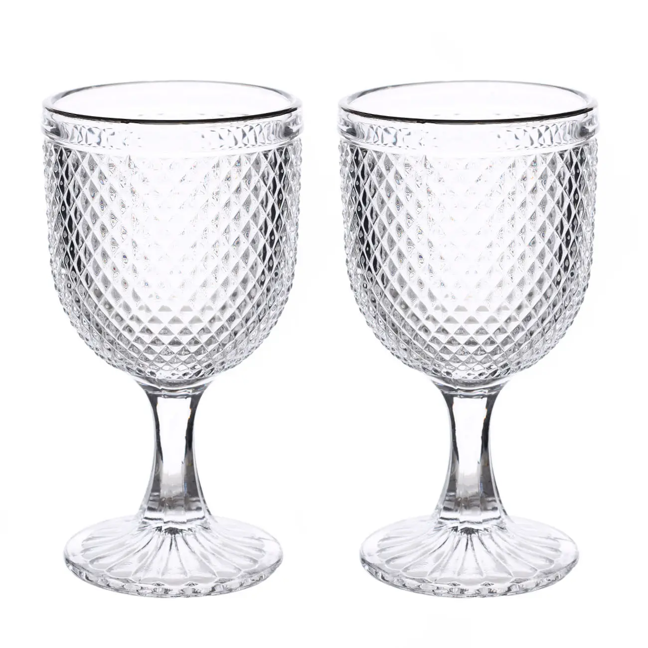Бокал-кубок для вина, 300 мл, 2 шт, стекло Р, с серебристым кантом, Verona silver
