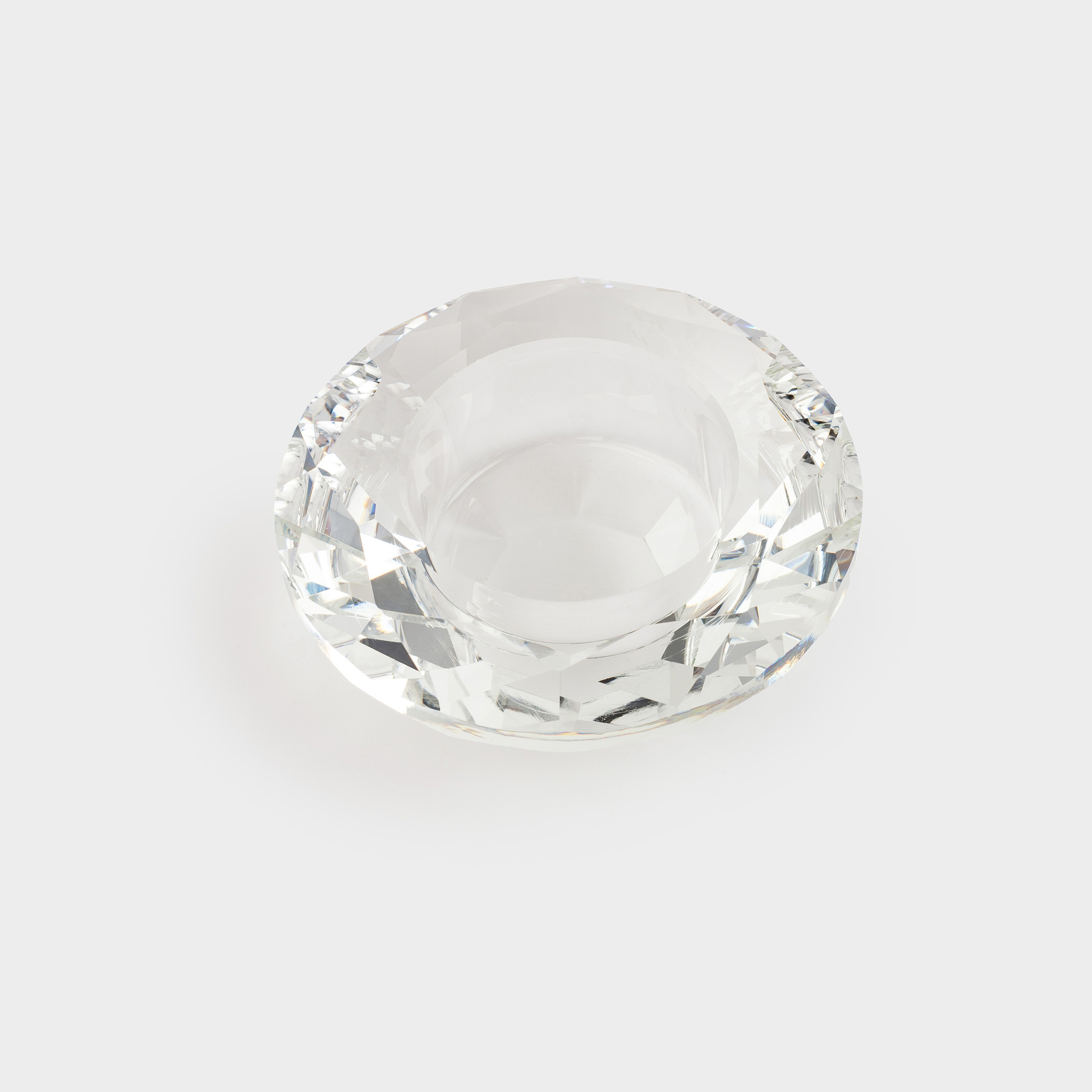 Подсвечник, 7 см, для чайной свечи, кристальное стекло, Бриллиант, Diamond, image-1