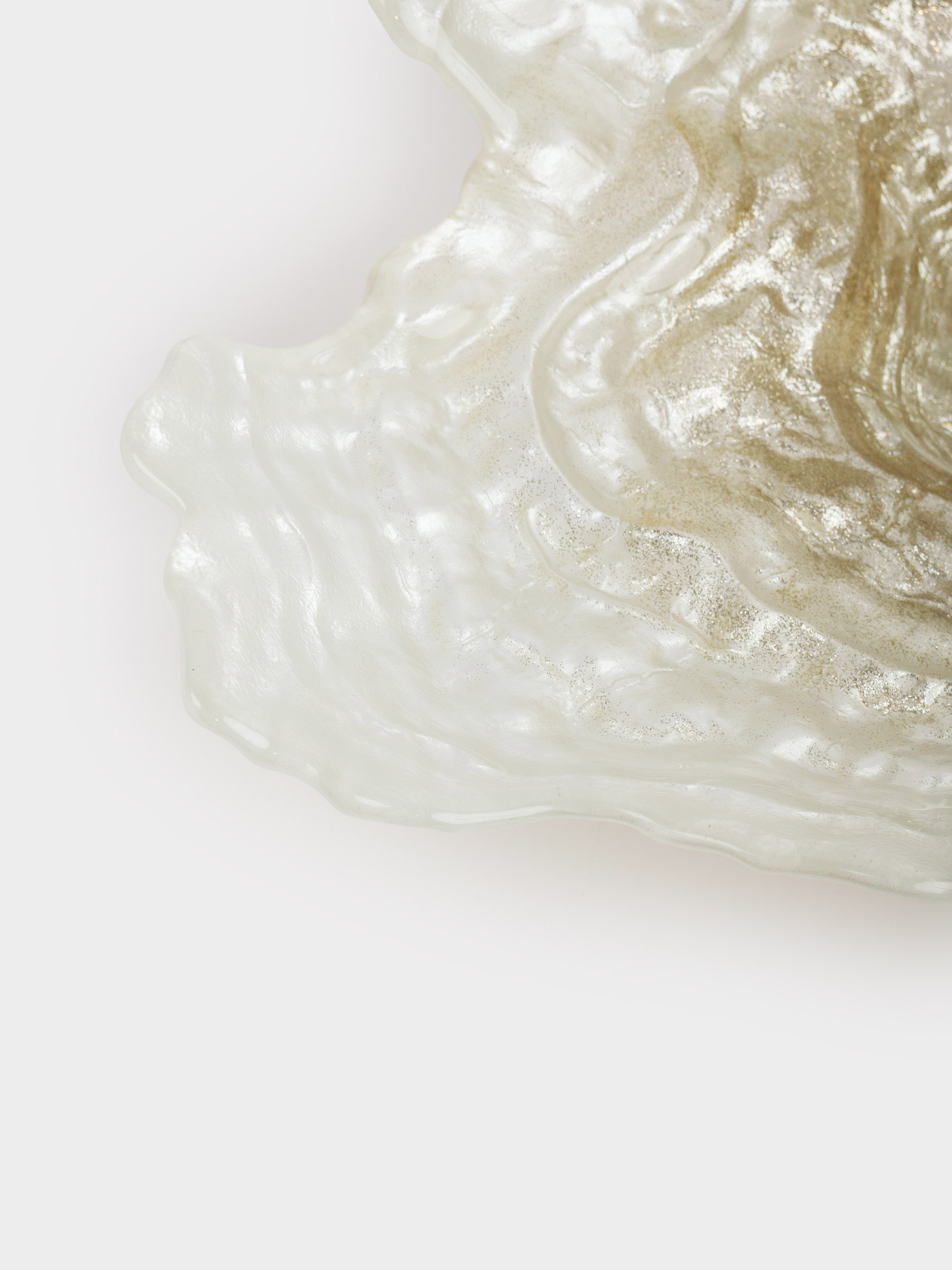 Блюдо, 45х33х10 см, стекло, шампань/молочное, Устрица, Shellfish, image-5