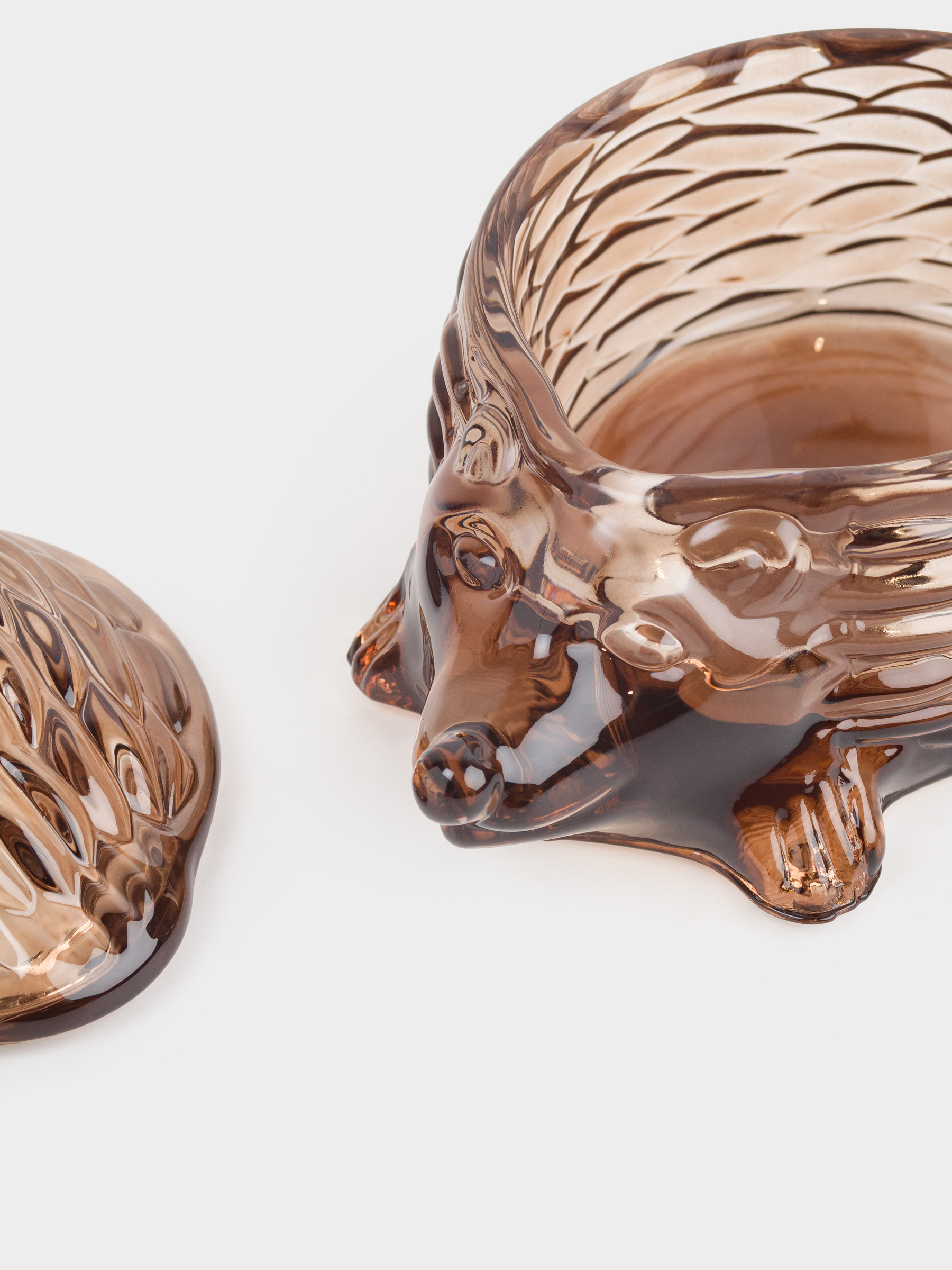 Сақтау ыдысы, 12х16 см, 130 мл, шыны Р, қоңыр, Саңырауқұлағы бар кірпі, Forest fantasy, image-5