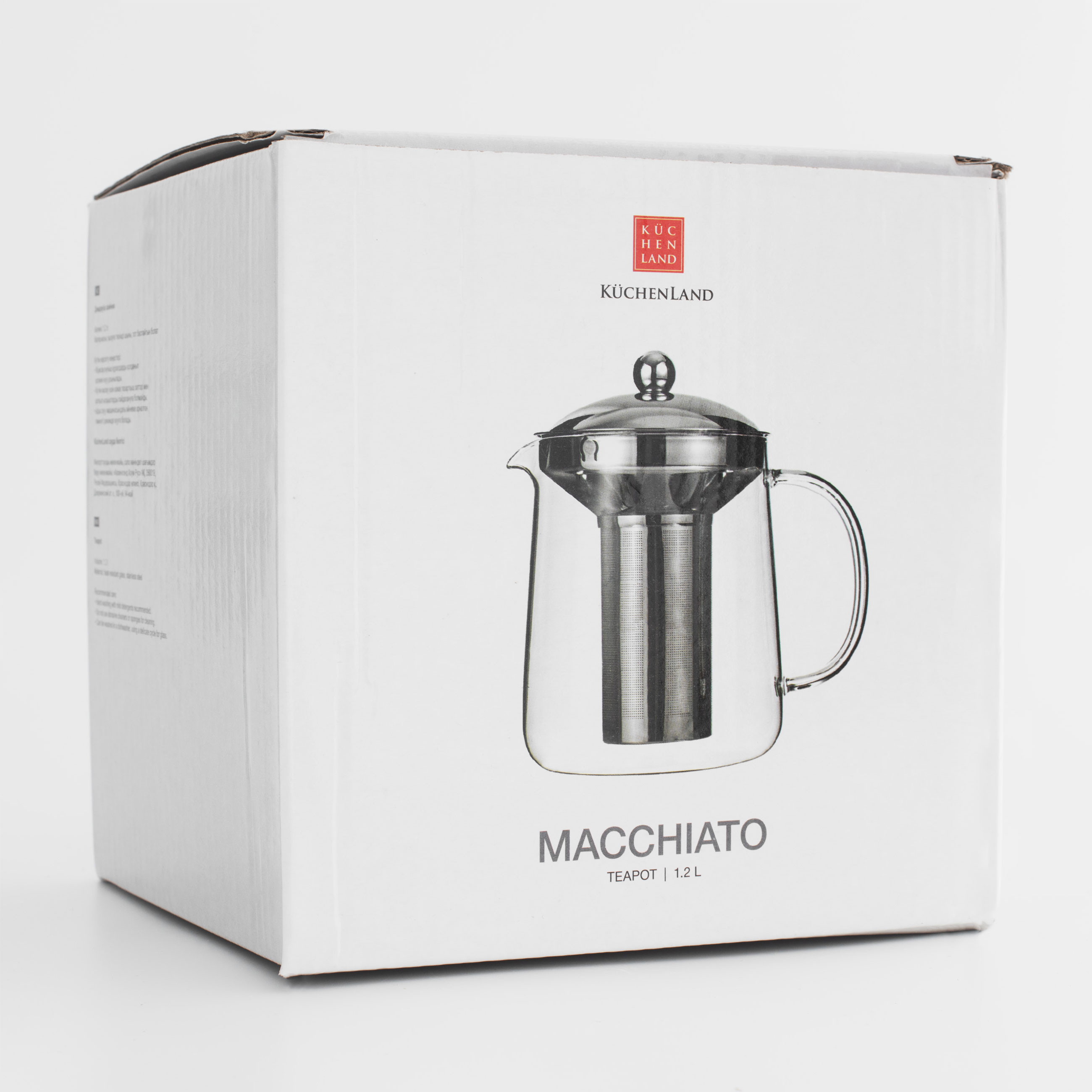 Чайник заварочный, 1,2 л, стекло Б/сталь, Macchiato, image-5