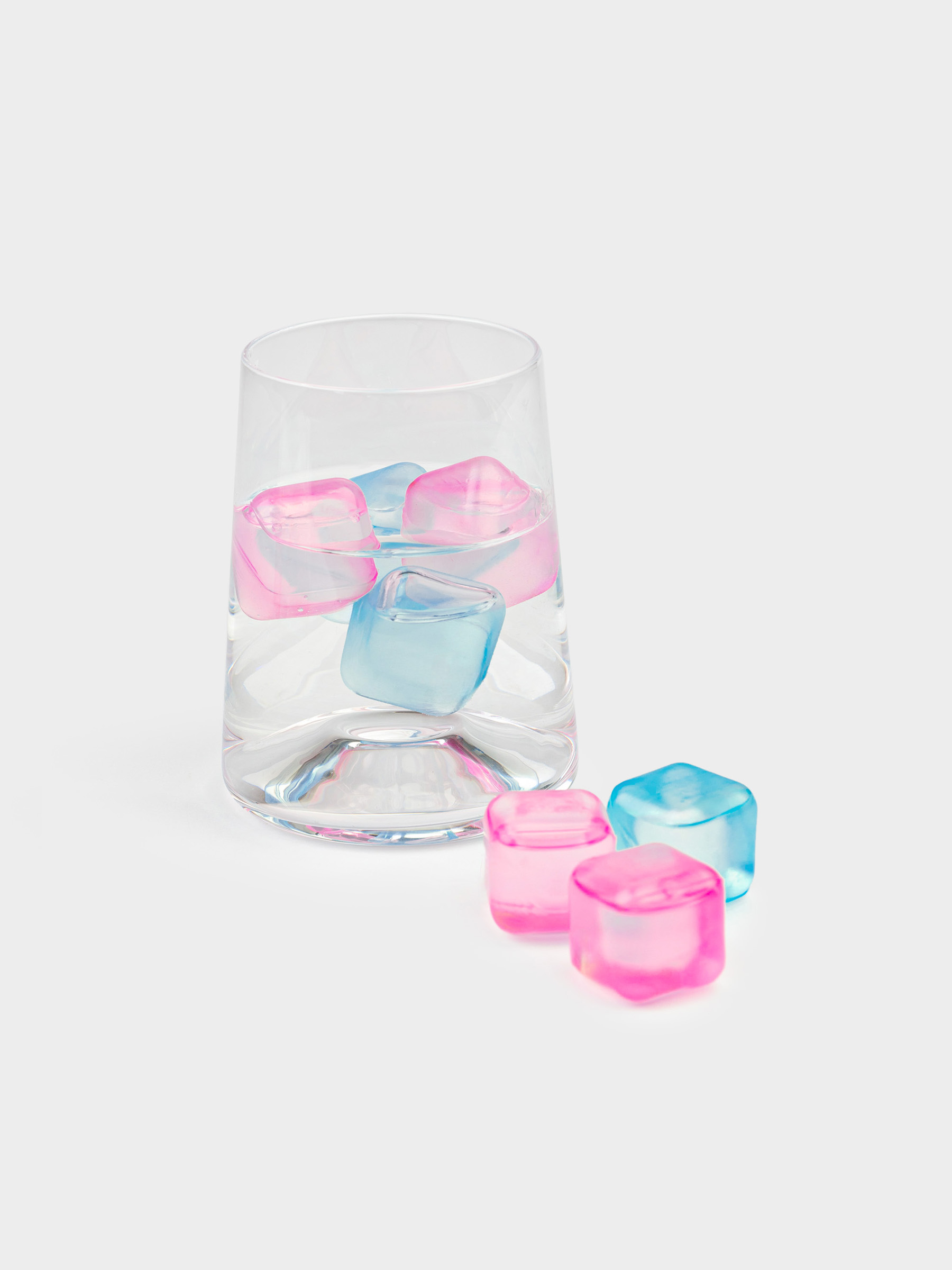 Набор кубиков для охлаждения напитков, 10 шт, пластик, розовый/голубой, Cool party, image-6