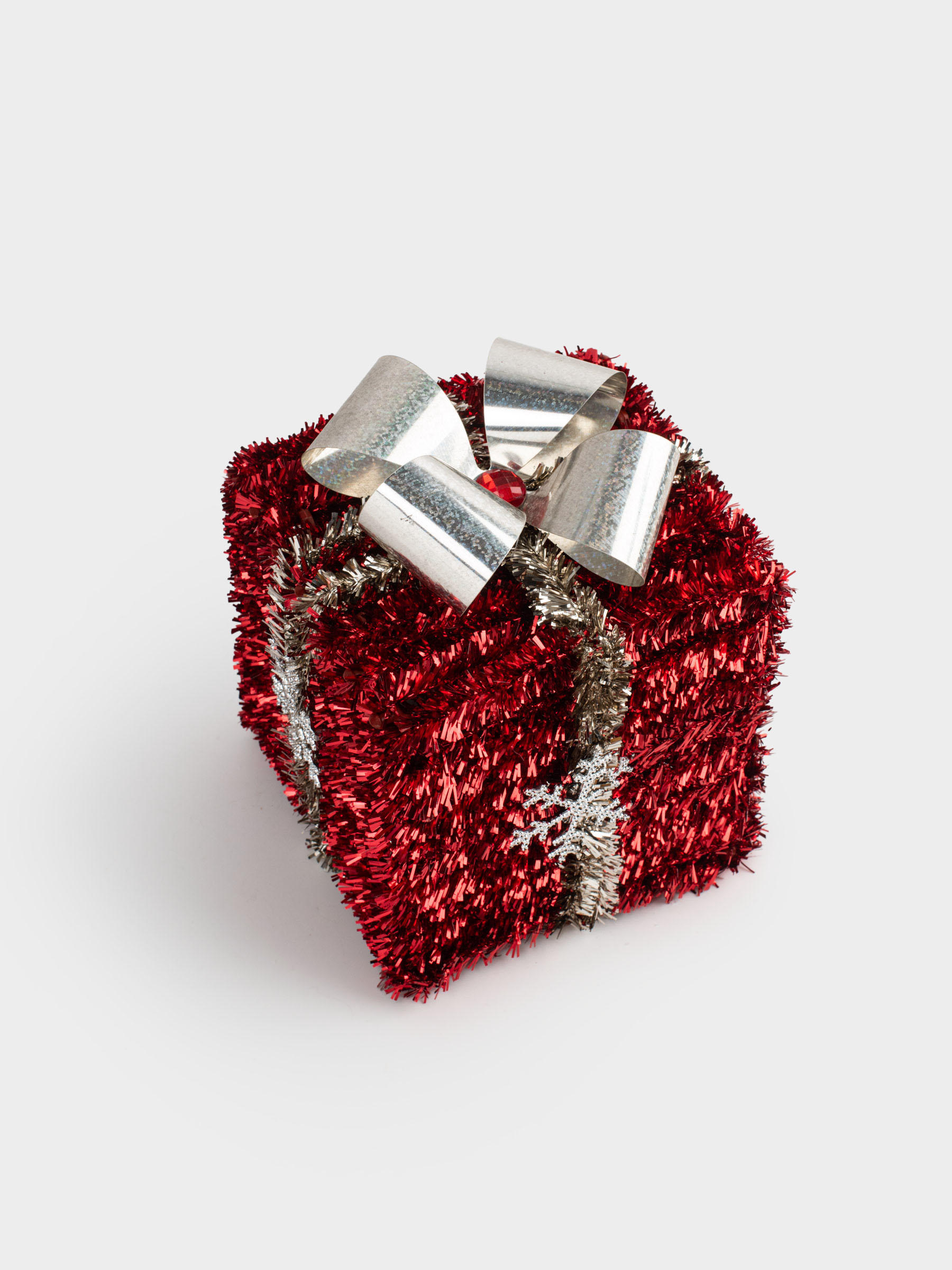Мүсінше, 15 см, шырша жылтырағы/пластик, қызыл, Сыйлық, Tinsel decor, image-2
