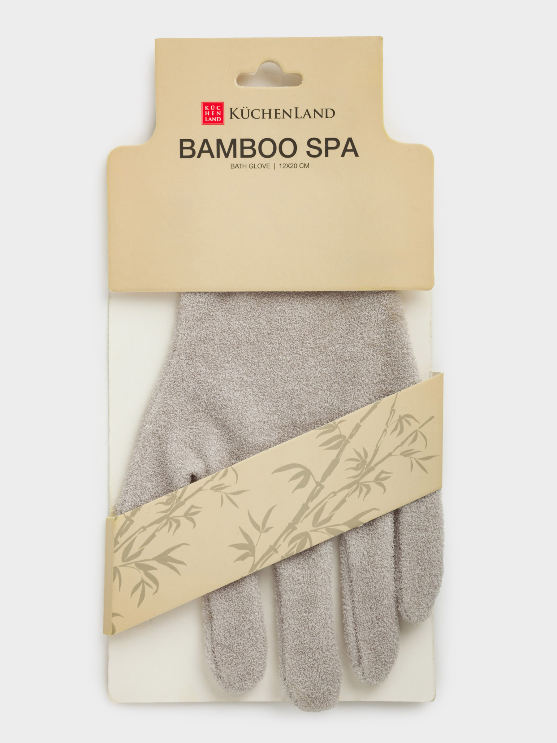 Денені жууға арналған қолғап, 12х20 см, бамбук, сұр, bamboo spa, image-4