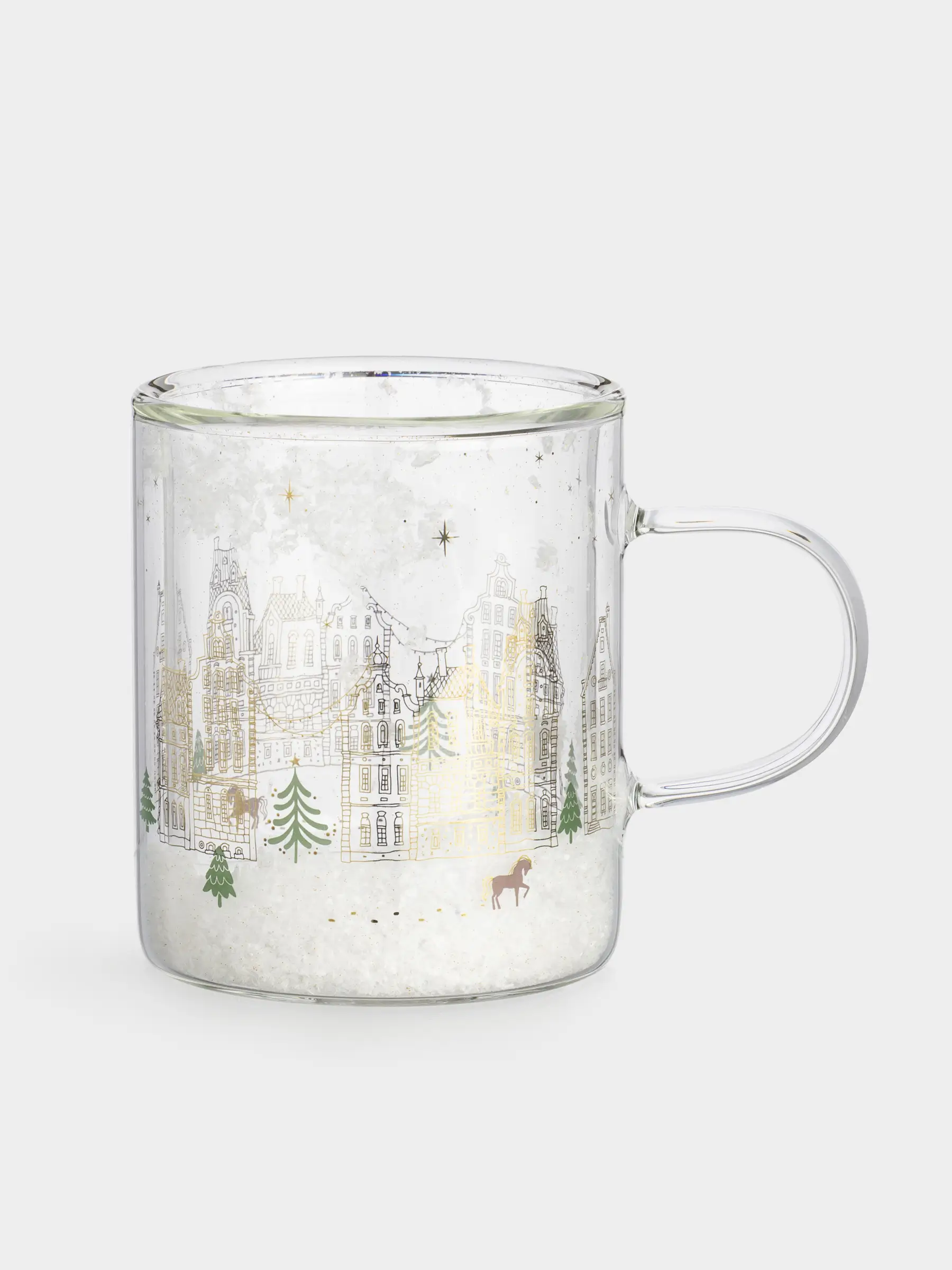 Саптыаяқ, 270 мл, шыны Б, ішінде жылтыр және қар бар, үйге арналған, Air decor, image-0