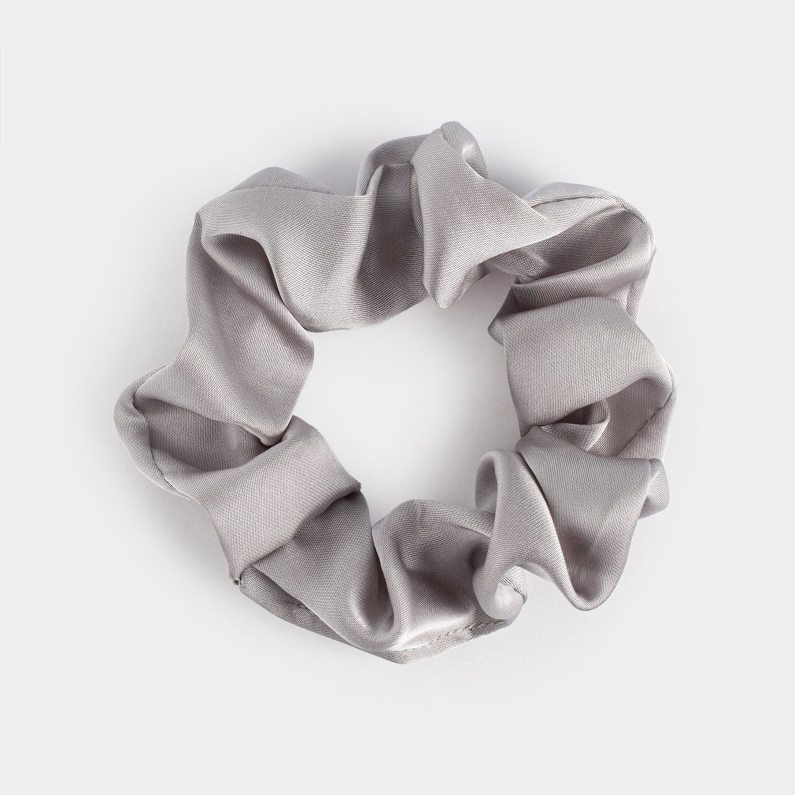 Шашқа арналған резеңке, 6 см, сәтен, сұр, Silk