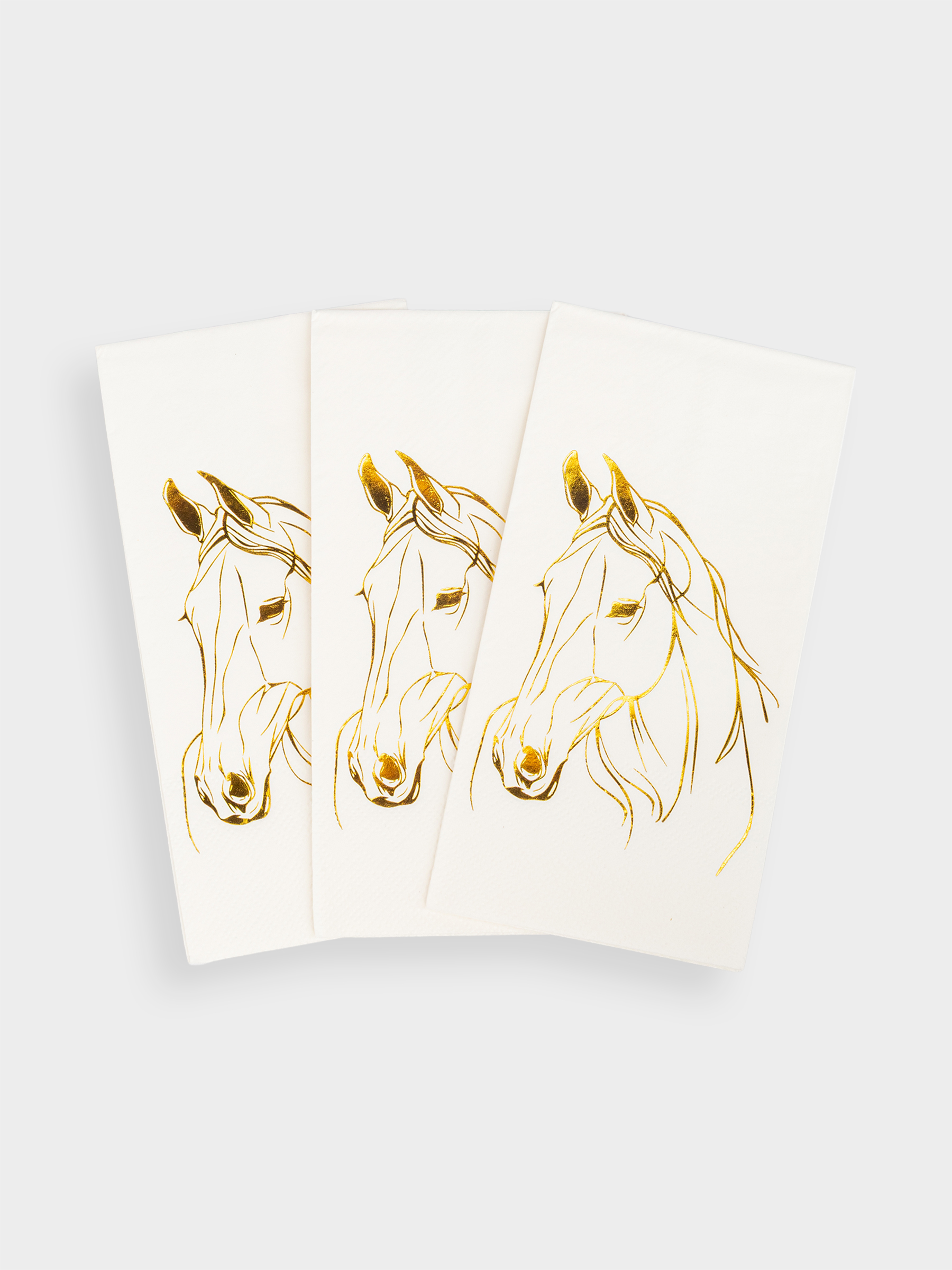 Қағаз майлықтар, 33х33 см, 20 дана, төртбұрышты, ақ, Алтын жылқы, Horse gold, image-2