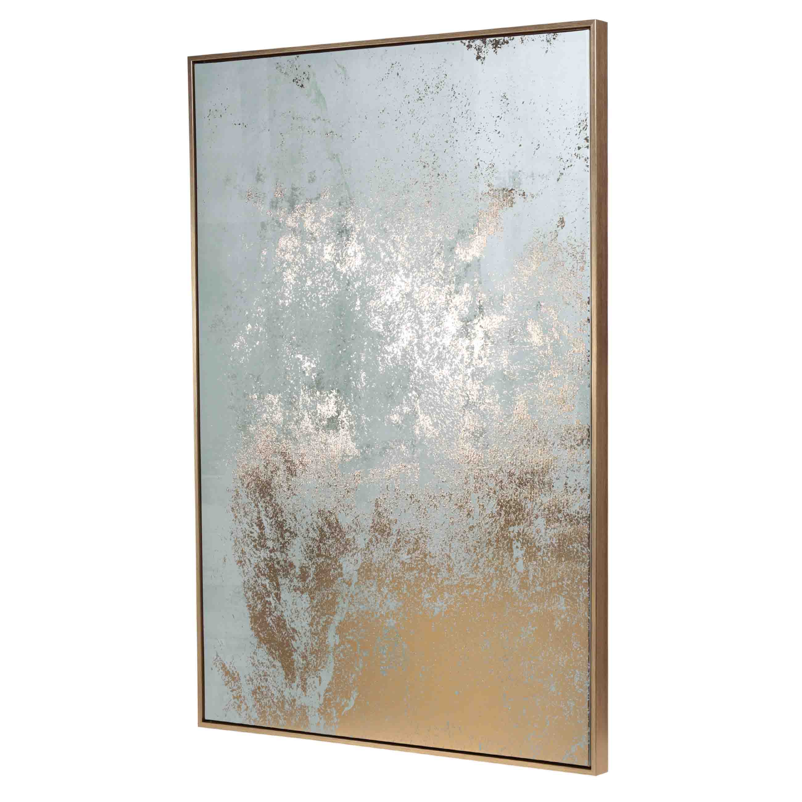 Жақтаудағы сурет, 80х120 см, кенеп, сұр-алтын түстес, Abstract изображение № 2