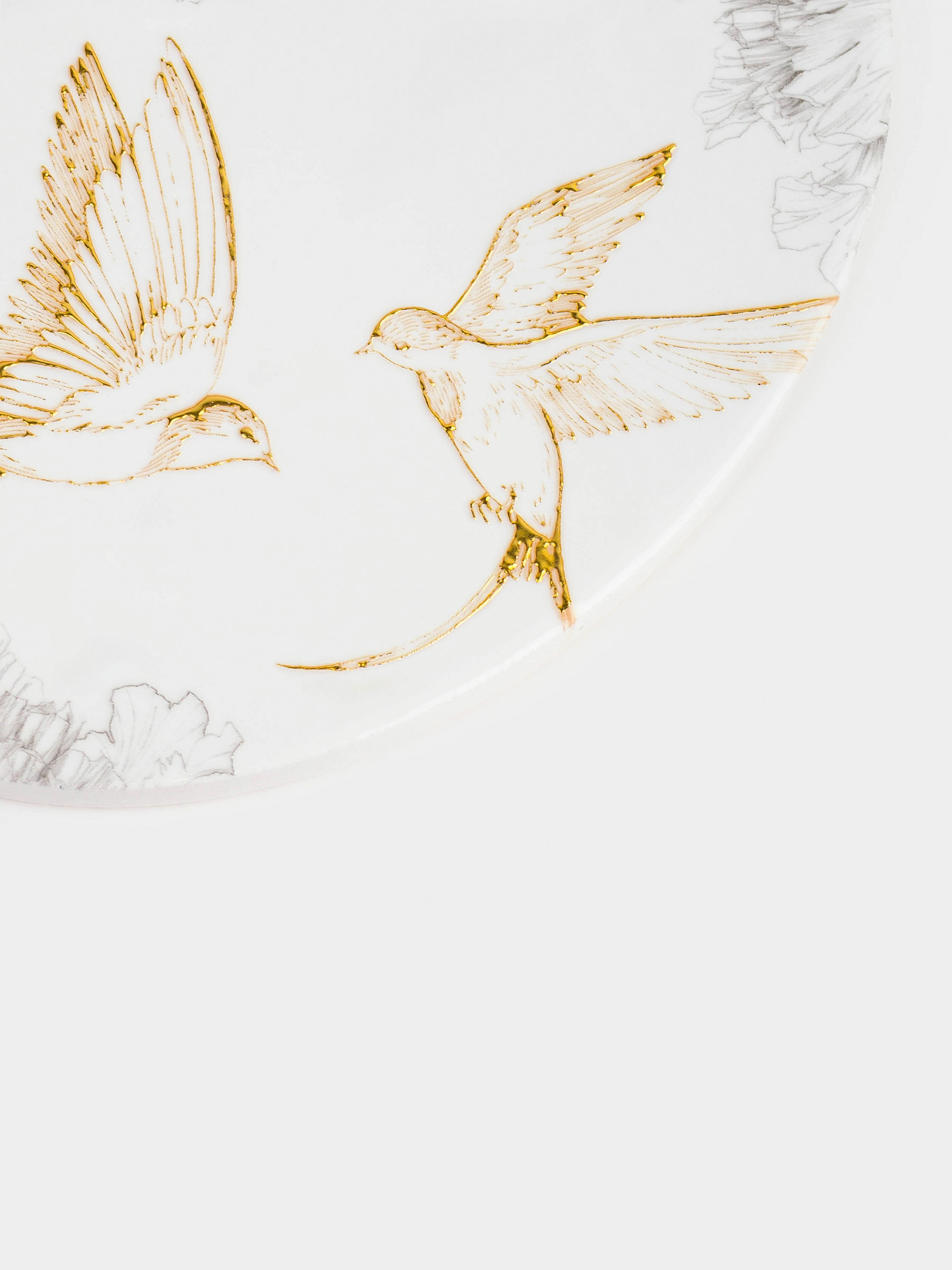 Подставка под горячее, 15x20 см, керамика/пробка, овальная, белая, Ласточки, Paradise garden, image-4