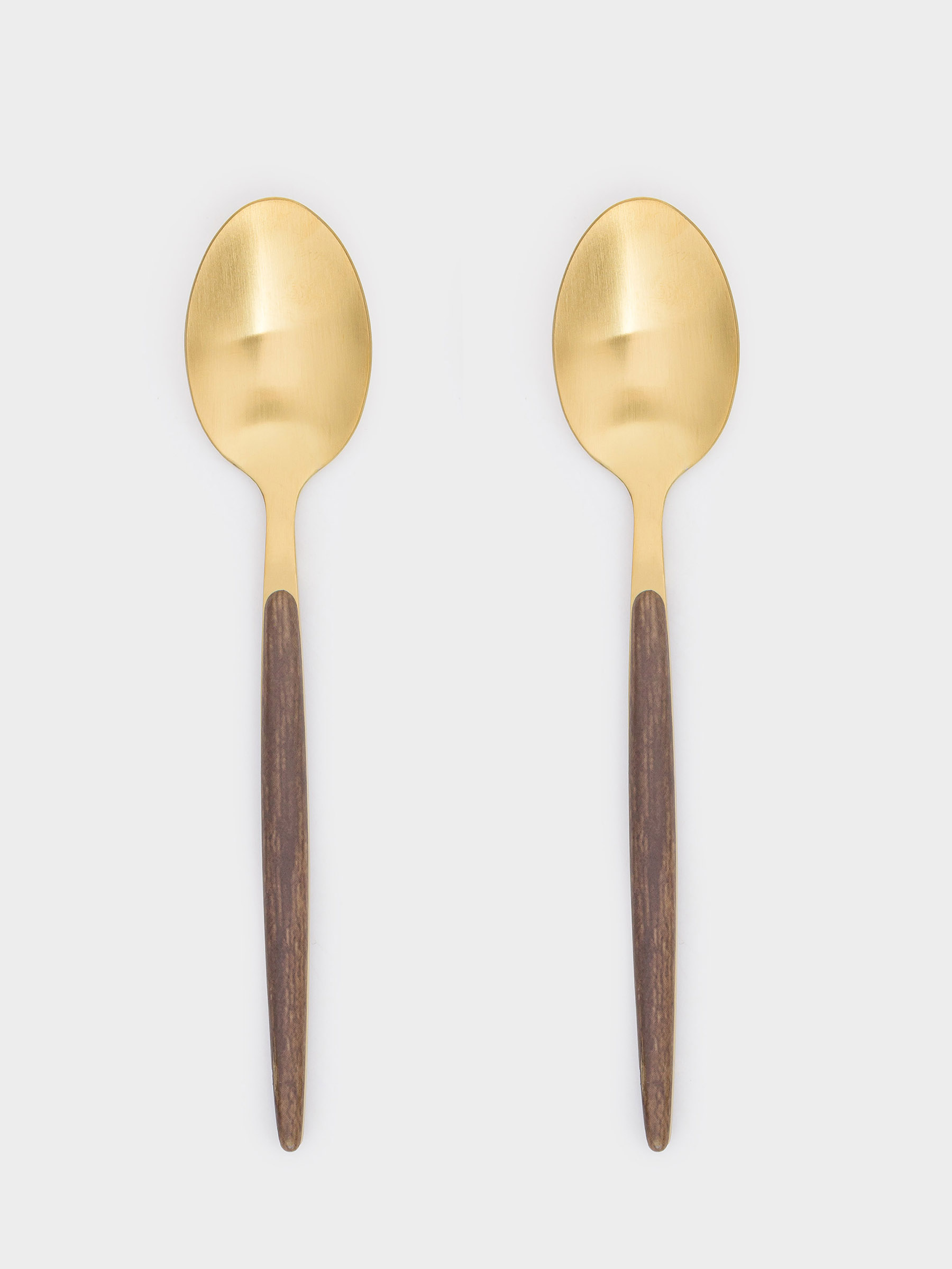 Ложка чайная, 2 шт, сталь/пластик, золотисто-коричневая, матовая, Oslo gold, image-2