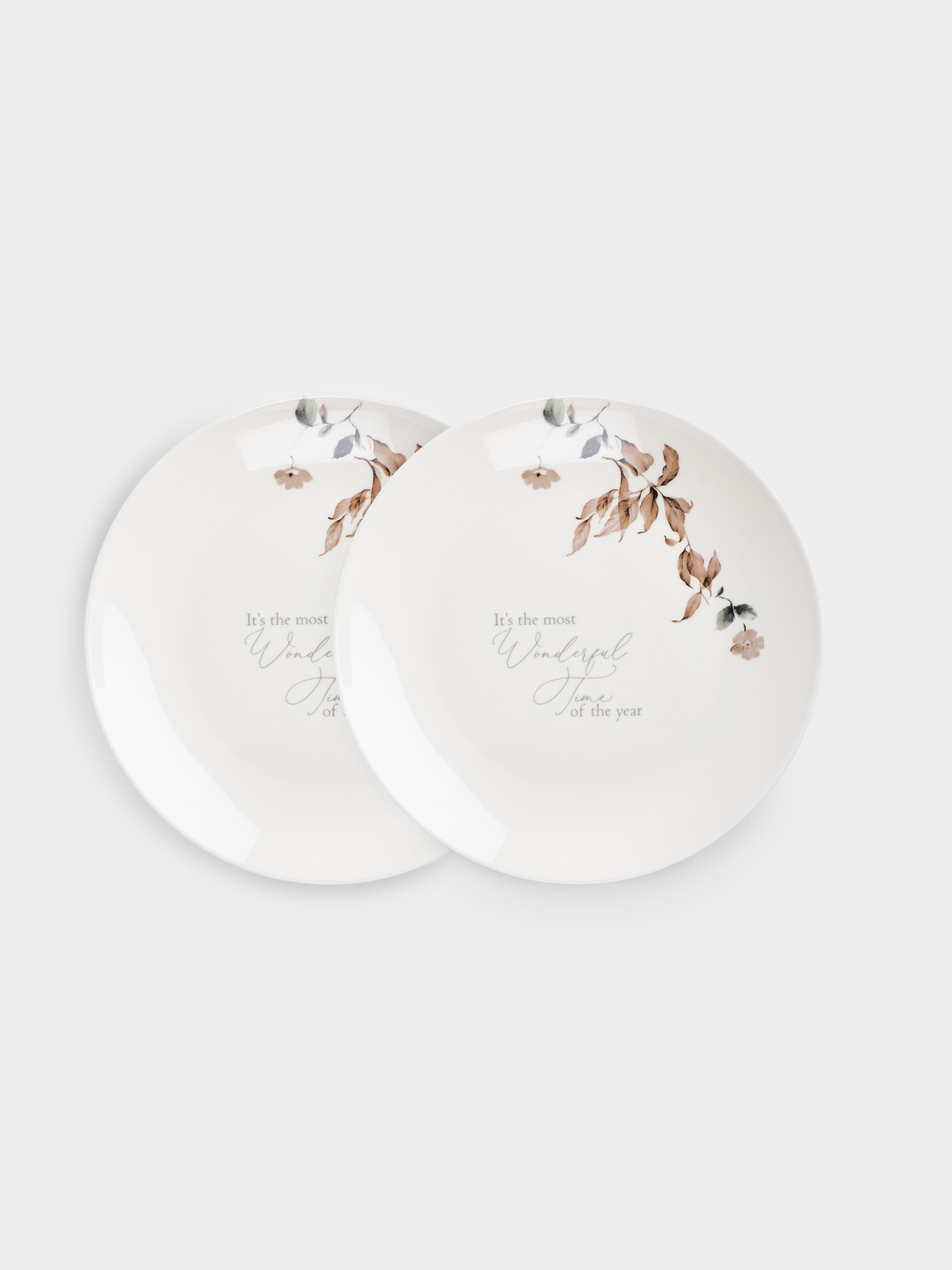 Тарелка закусочная, 20 см, 2 шт, фарфор N, Осенние цветы, Refined floral, image-0