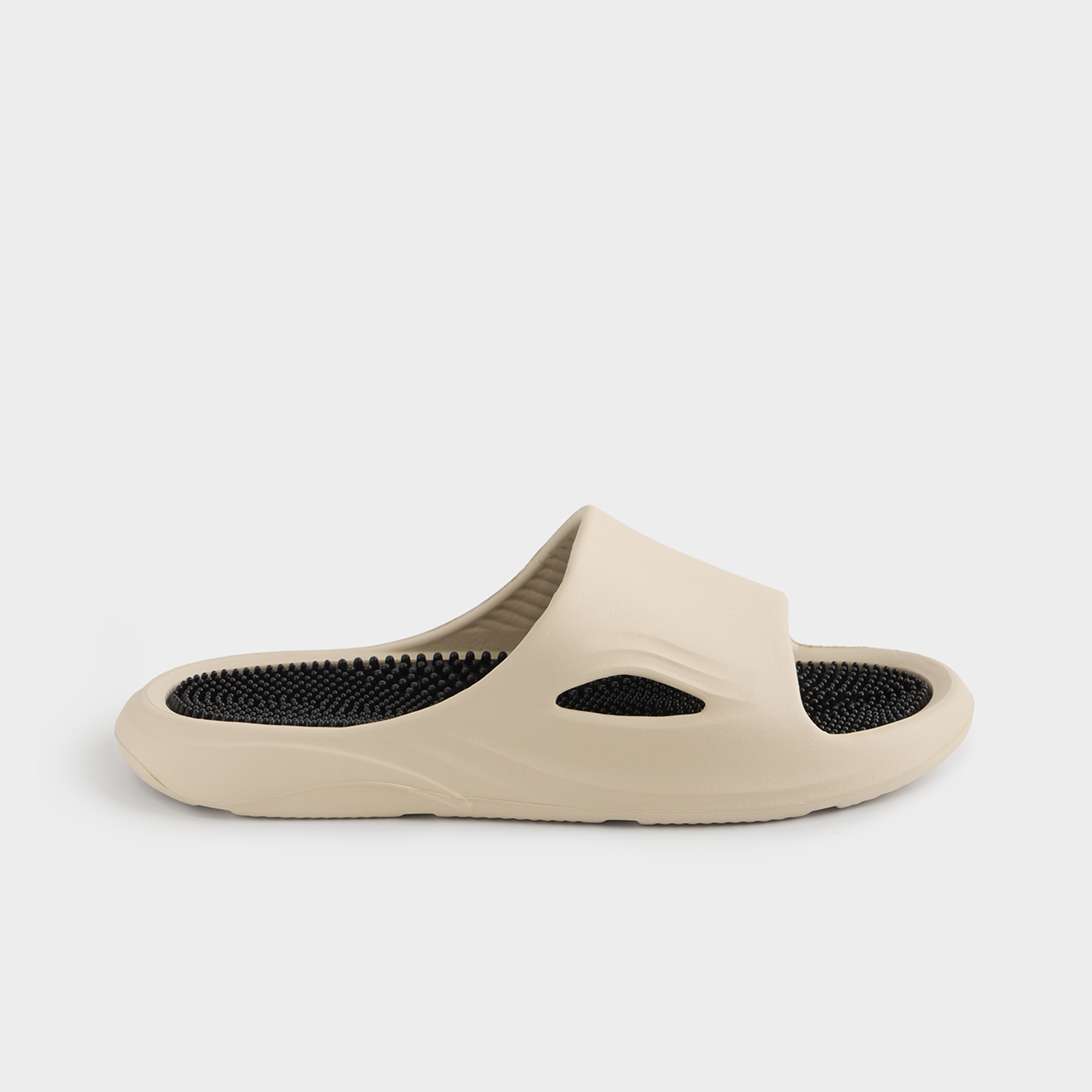 Ерлер тәпішкелері, өлшемі 44-45, EVA, сүт түстес және қара, Bouncy