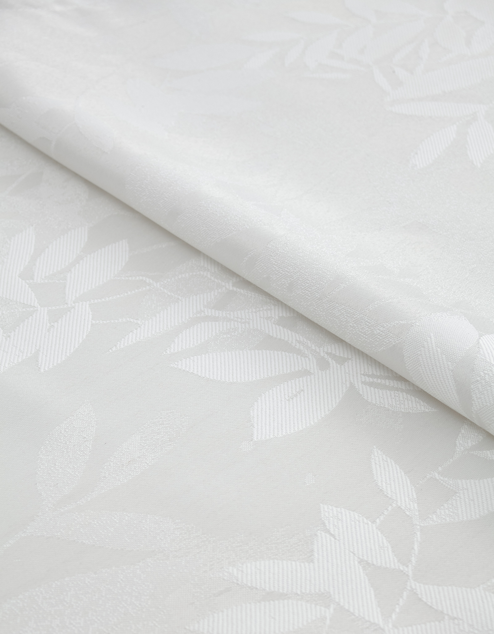 Дорожка настольная, 40х160 см, жаккард, полиэстер, белая, Ветви, Patterned branches, image-1