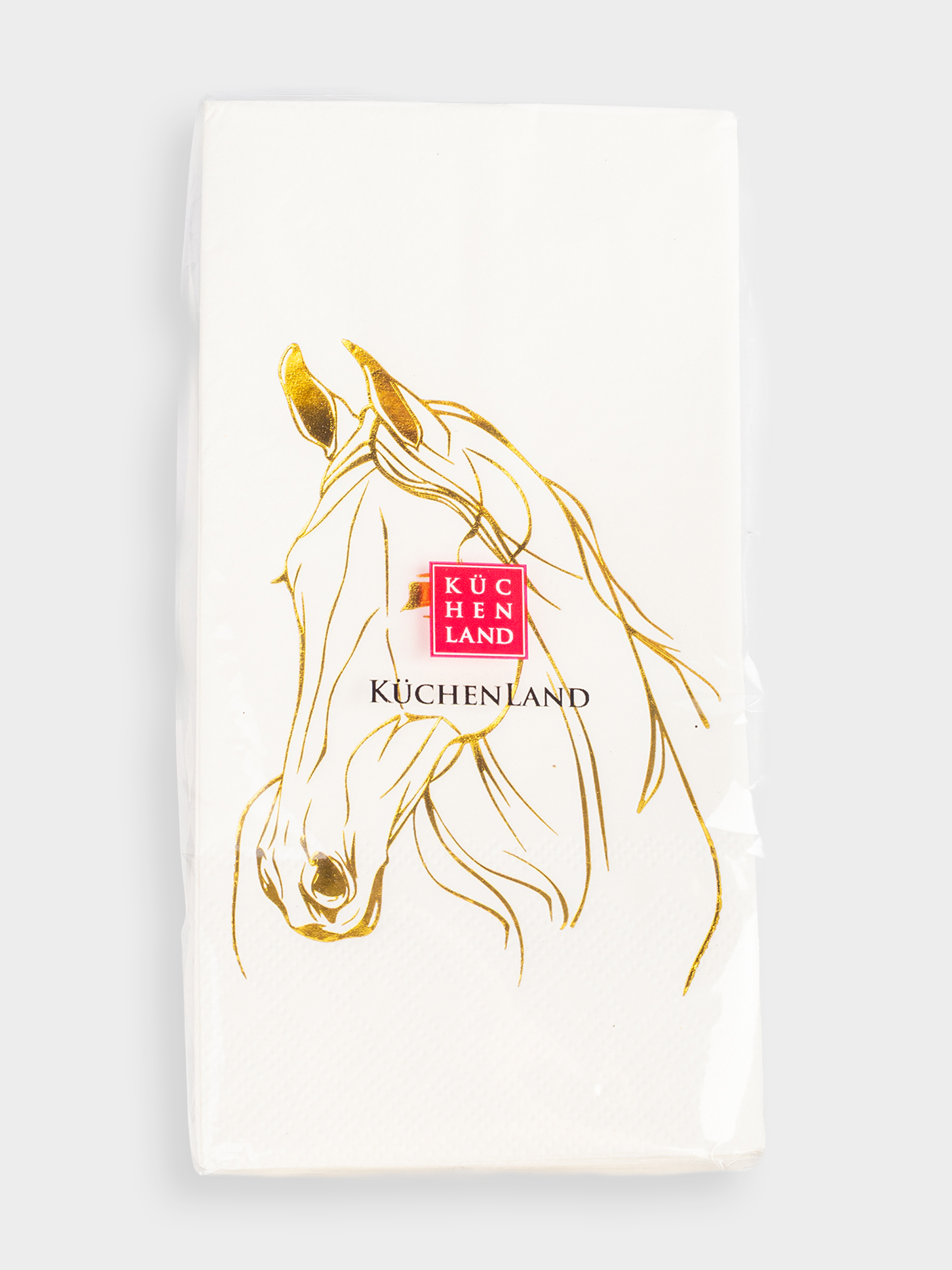 Қағаз майлықтар, 33х33 см, 20 дана, төртбұрышты, ақ, Алтын жылқы, Horse gold, image-4