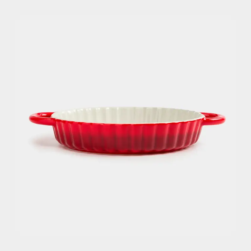 Форма для запекания, 22 см, керамика, круглая, бордовая, Градиент, Cakes gradient, image-0