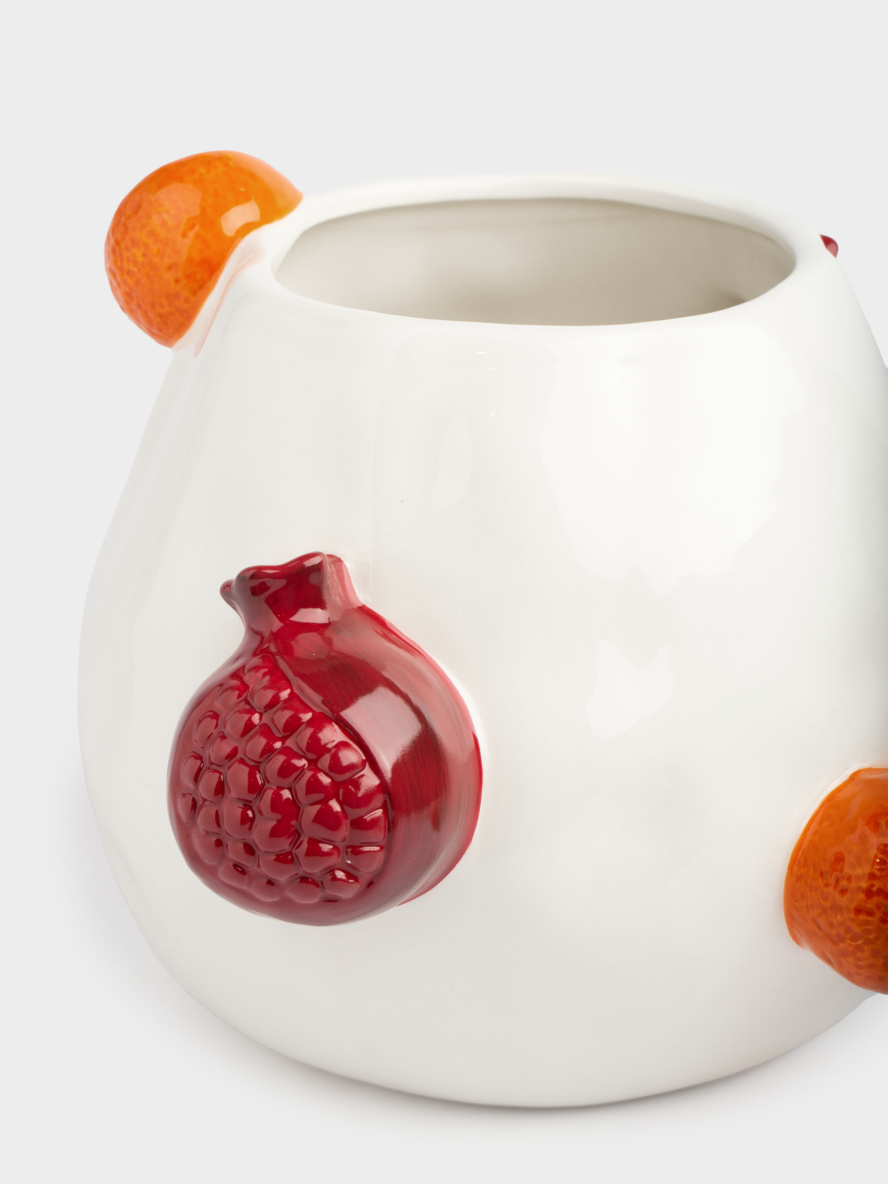 Ваза для цветов, 19 см, декоративная, керамика, Гранаты и мандарины, Fruit, image-2