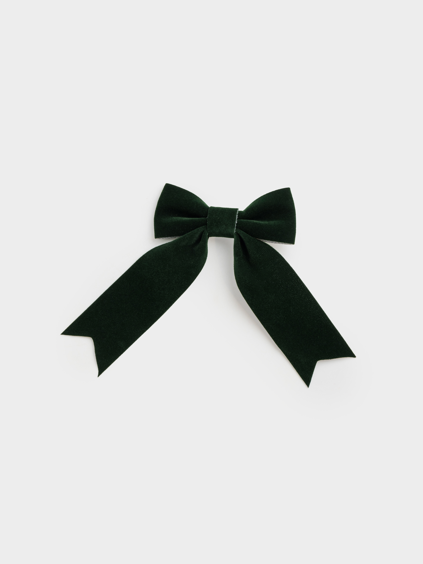 Сәндік әшекей, 15 см, қыстырғышы бар, полиэстер, жасыл, Бантик, Bow velvet, image-0