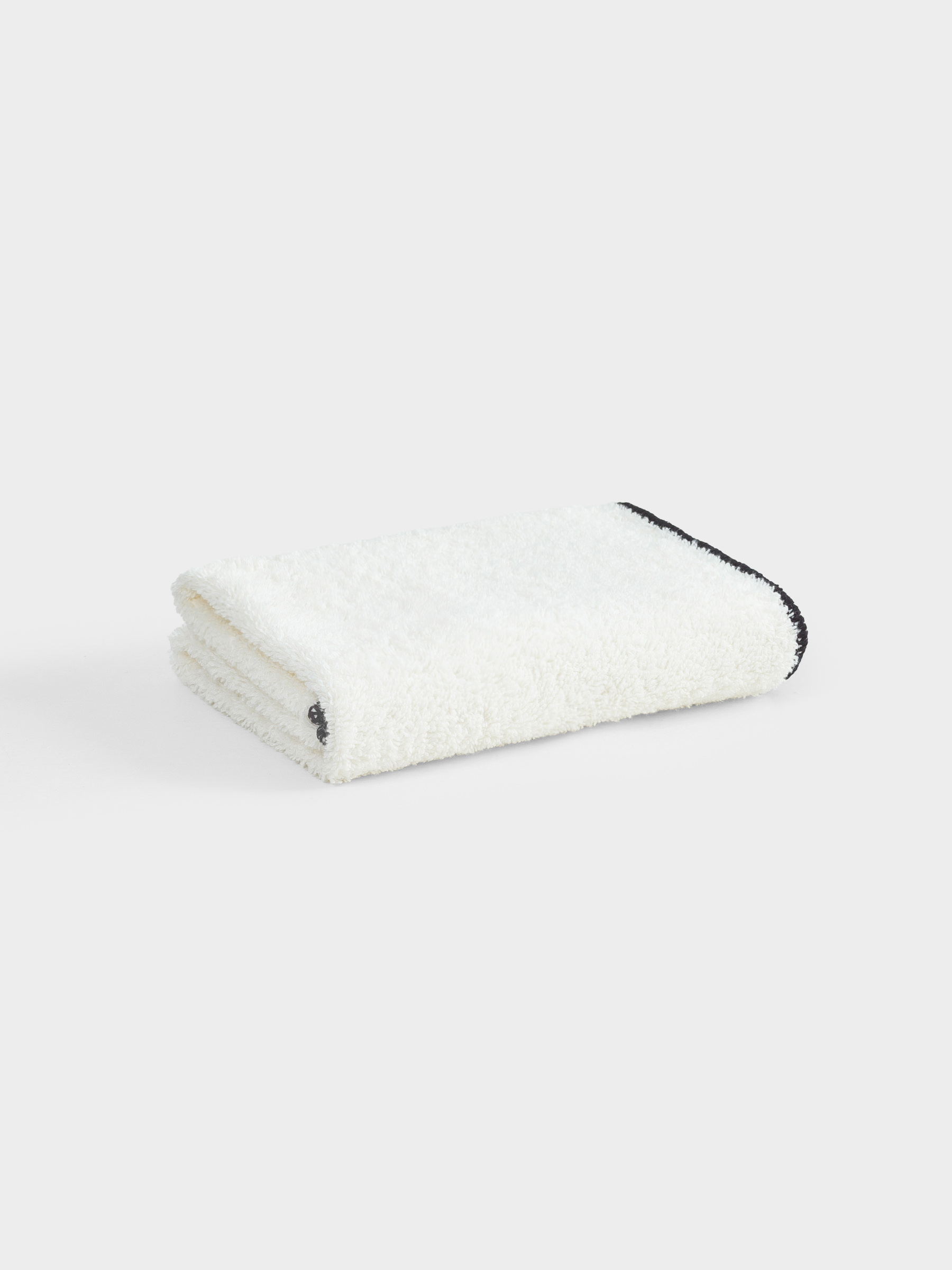Полотенце, 40х60 см, хлопок, бежевое, Черный кант, Frotte cotton, image-0