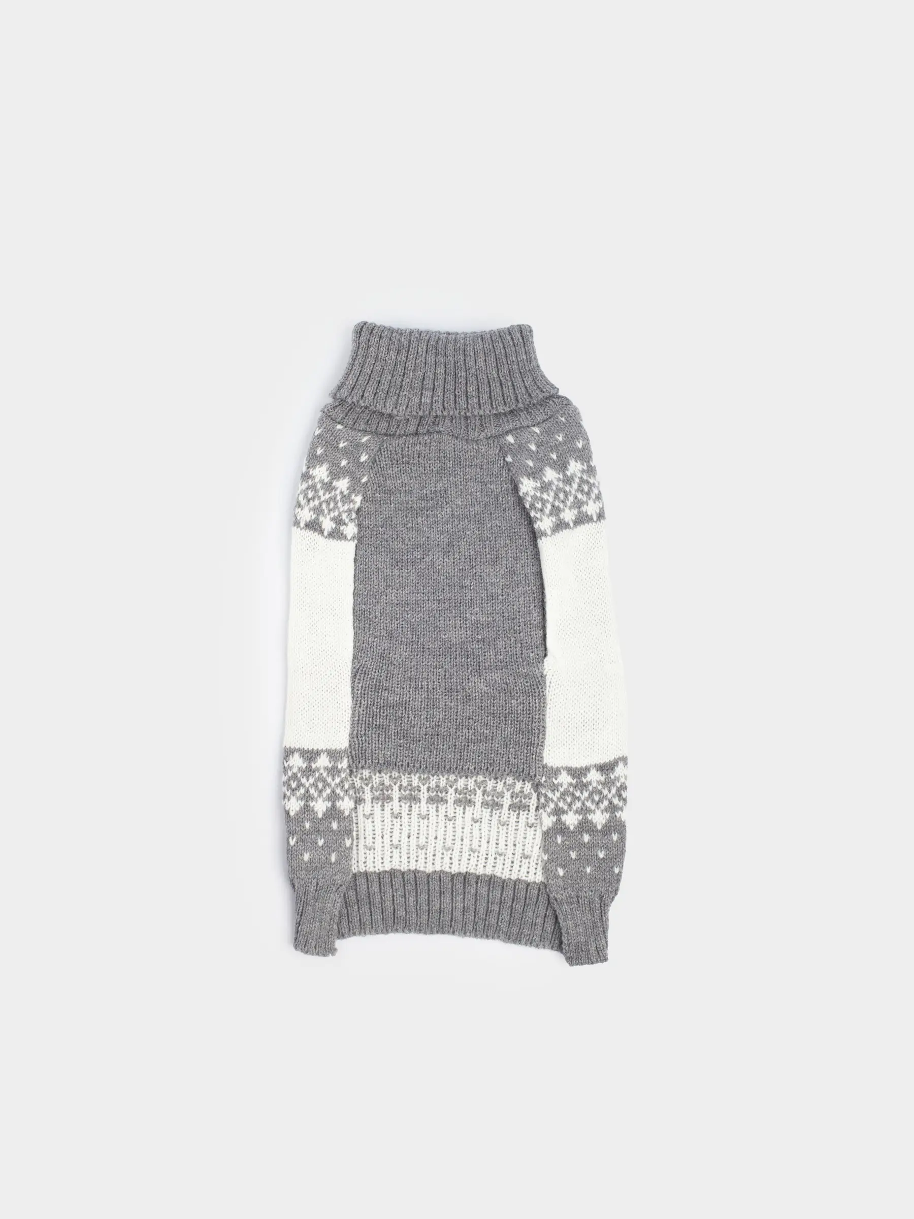 Свитер для животных, 25 см, р. XS, акрил, серо-белый, Олени, Fashion pet, image-0