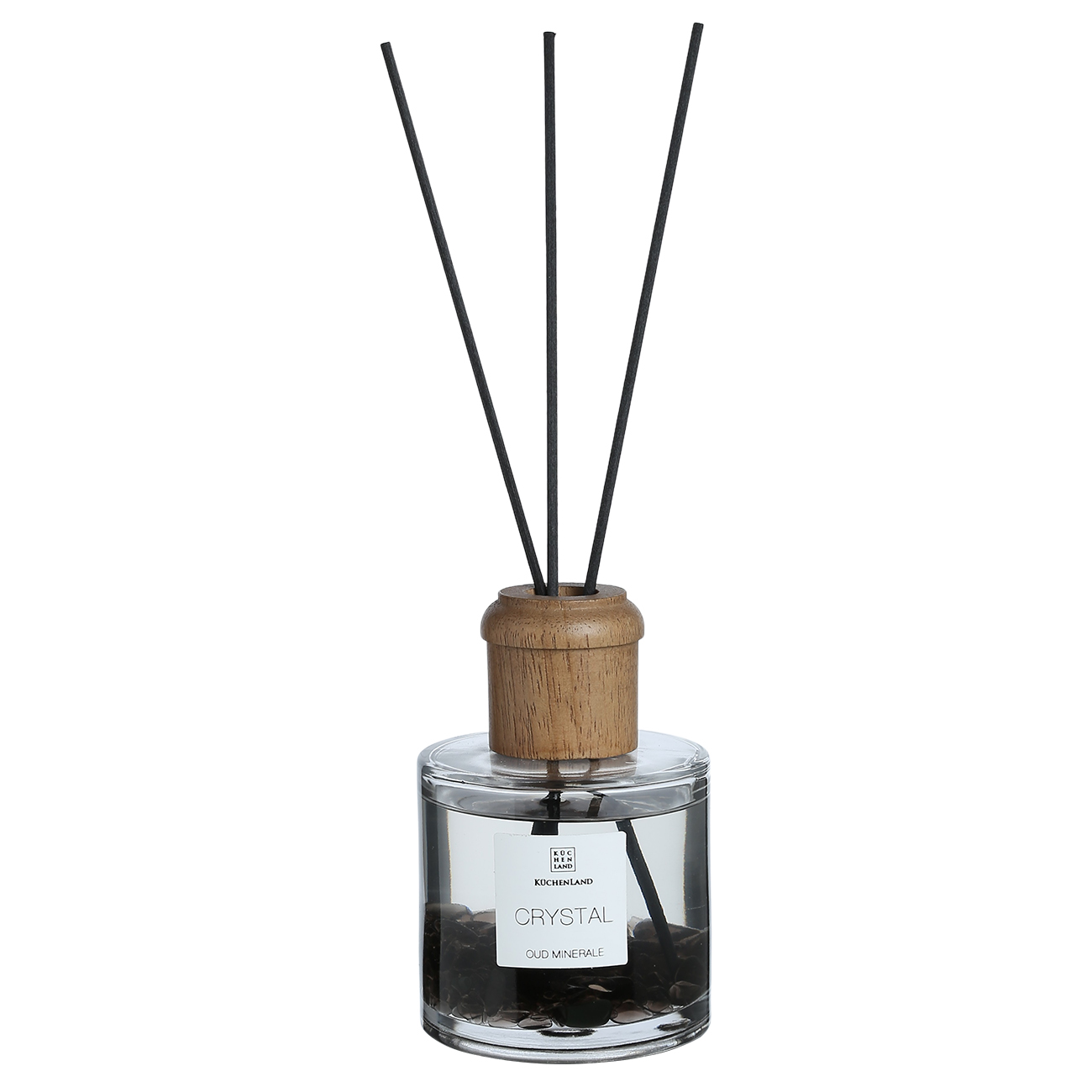 Ароматический диффузор, 160 мл, с кристаллами, черный, Oud Minerale, Crystal, image-0