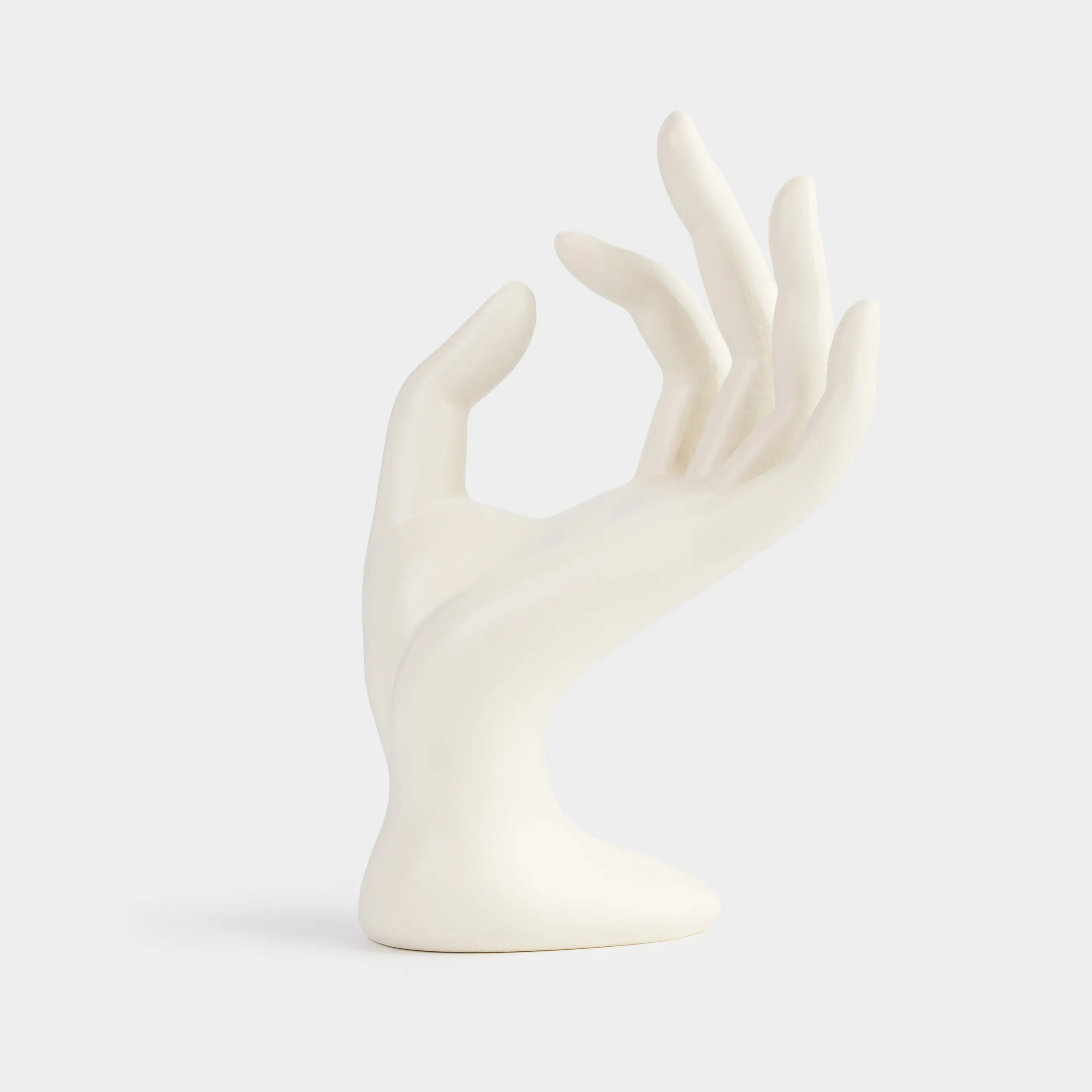 Держатель для украшений, 16 см, полирезин, молочный, Рука, Hand, image-0