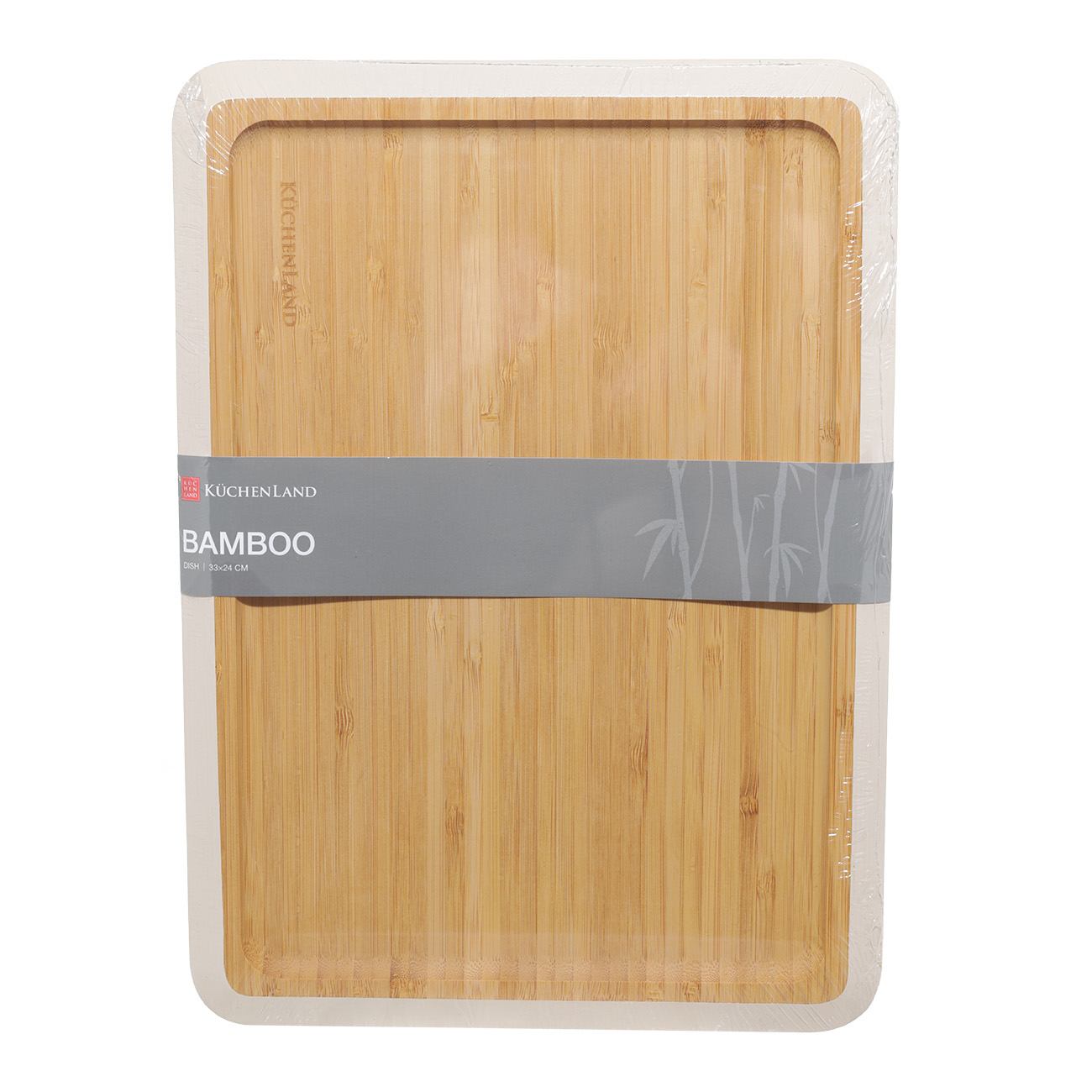 Табақша, 33x24 см, бамбук, тікбұрышты, сүт түсті жиегі, Bamboo изображение № 2