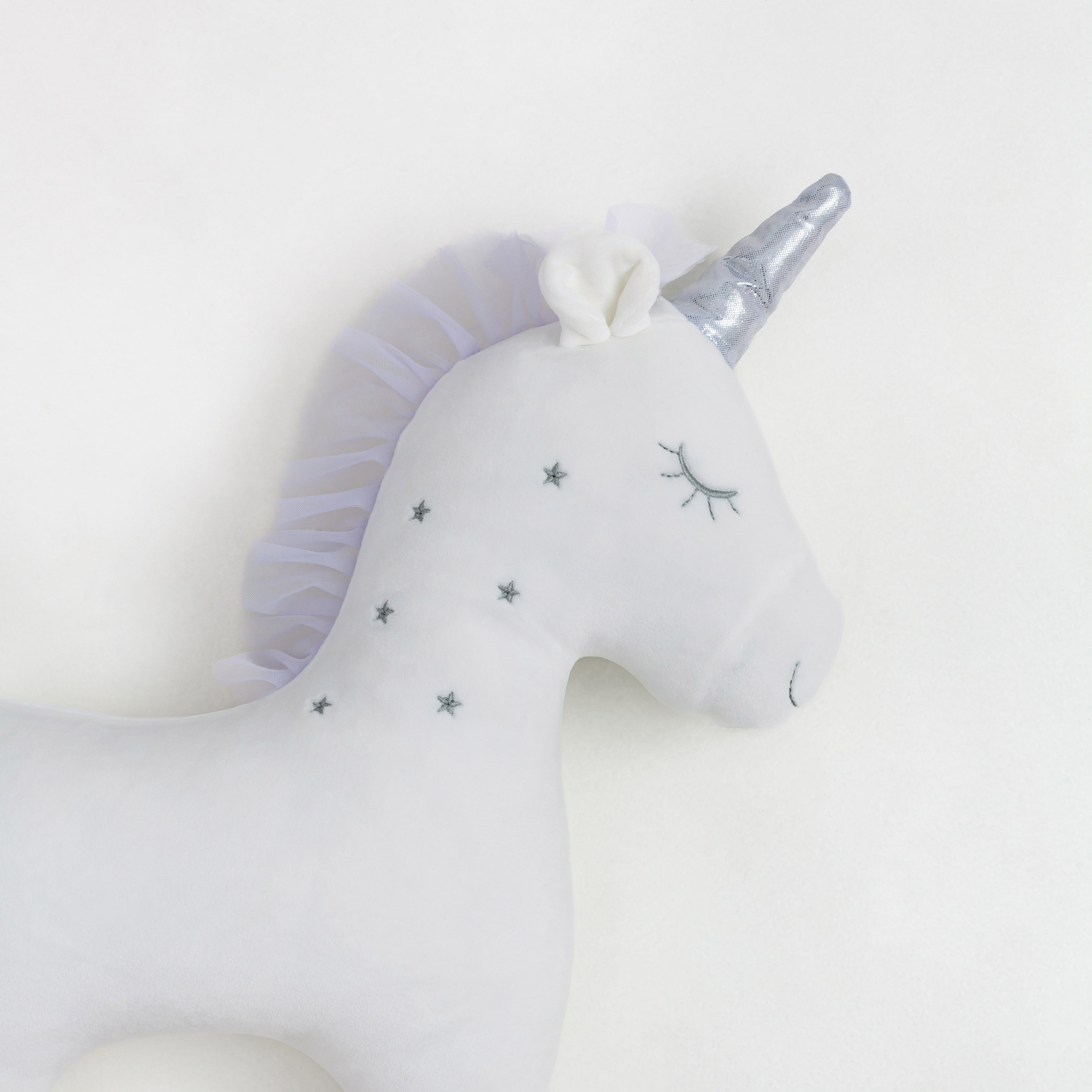 Сәндік жастық, 40х48 см, полиэстер, ақ, Бір мүйізді, Unicorn, image-2