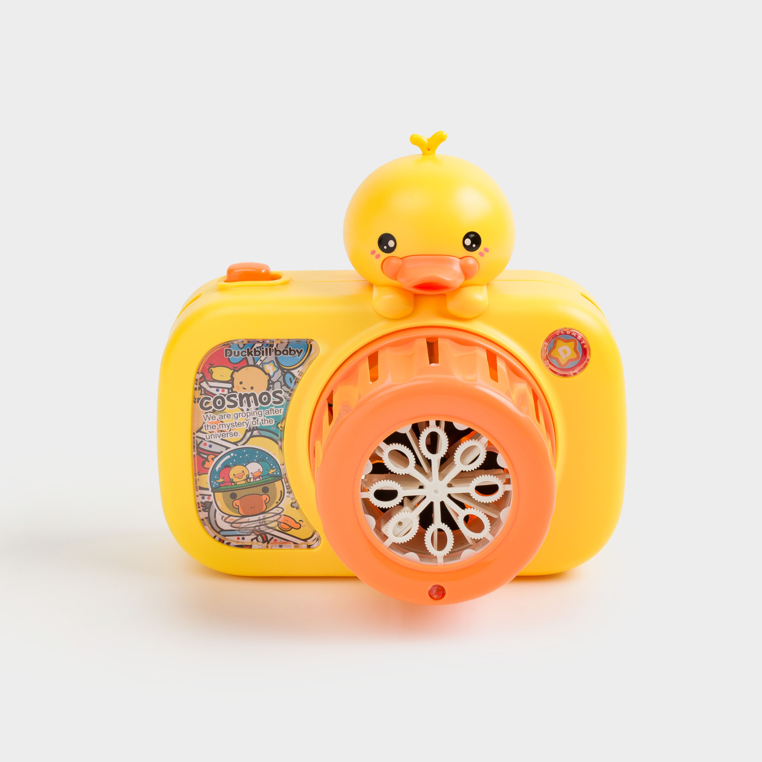 Генератор мыльных пузырей, 10 см, пластик, желтый, Утенок с фотоаппаратом, Duck yellow, image-3