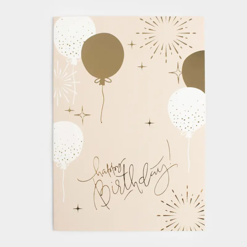 Открытка подарочная, 12х17 см, бумага, Воздушные шары, Birthday ,image-0