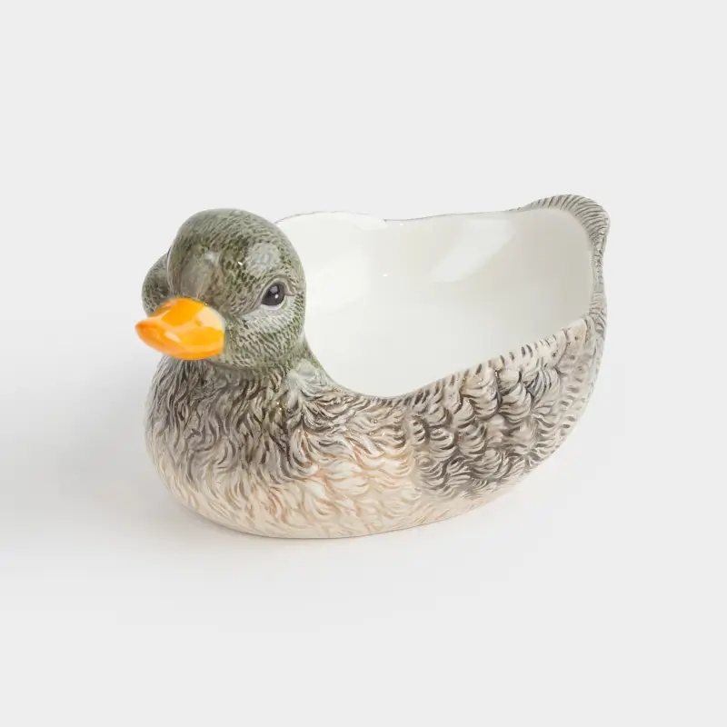 Блюдо глубокое, 23х12 см, керамика, Утка, Duck ,image-0