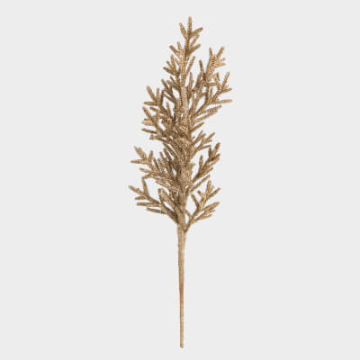 Ветка декоративная, 59 см, с подсветкой, пластик, шампань, Хвоя, Sparkle decor ,image-0