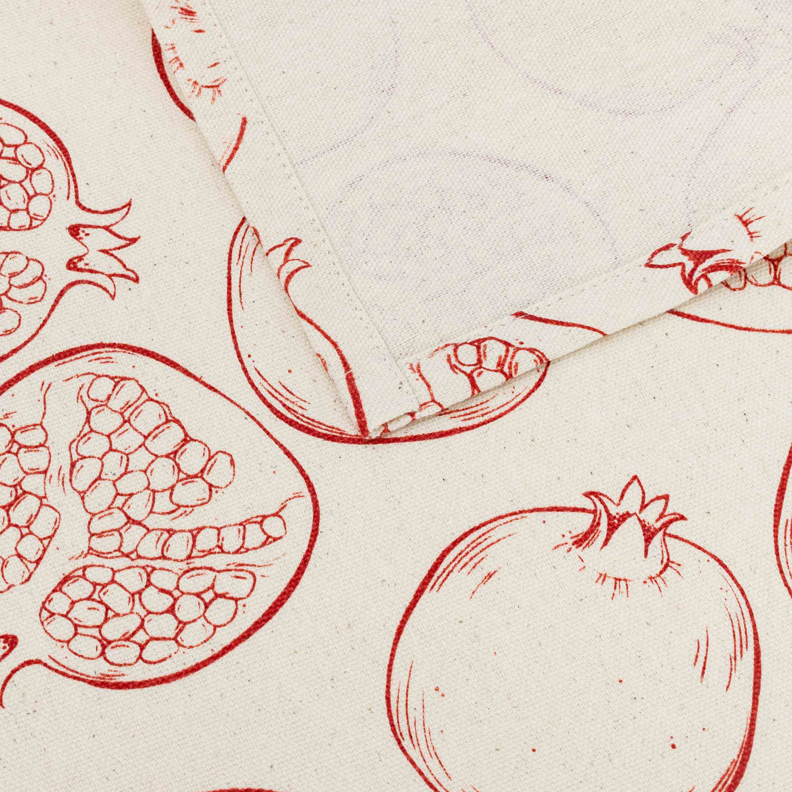 Полотенце кухонное, 40x60 см, 3 шт, хлопок, бежевое/зеленое, Гранаты, Pomegranate, image-8