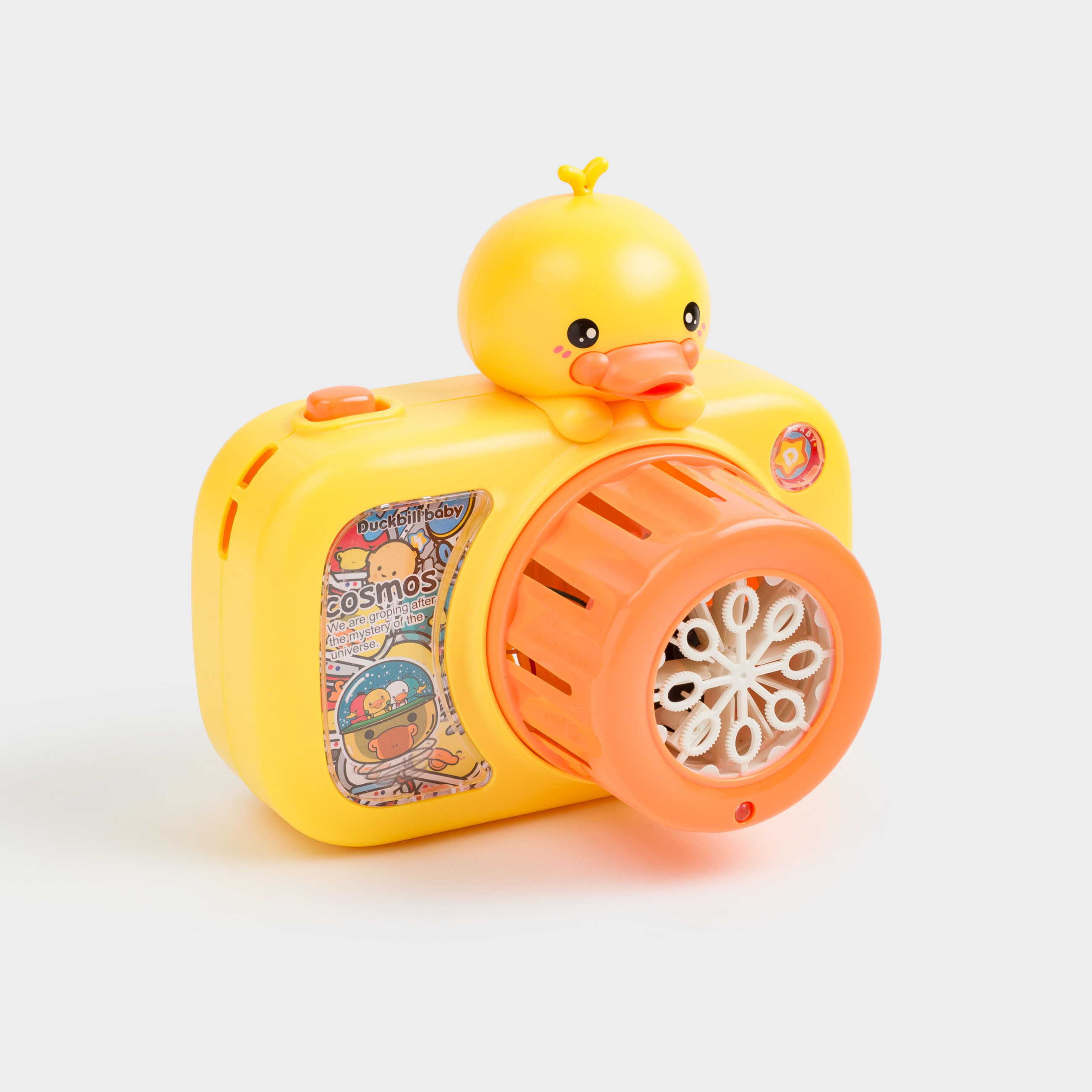 Генератор мыльных пузырей, 10 см, пластик, желтый, Утенок с фотоаппаратом, Duck yellow, image-4