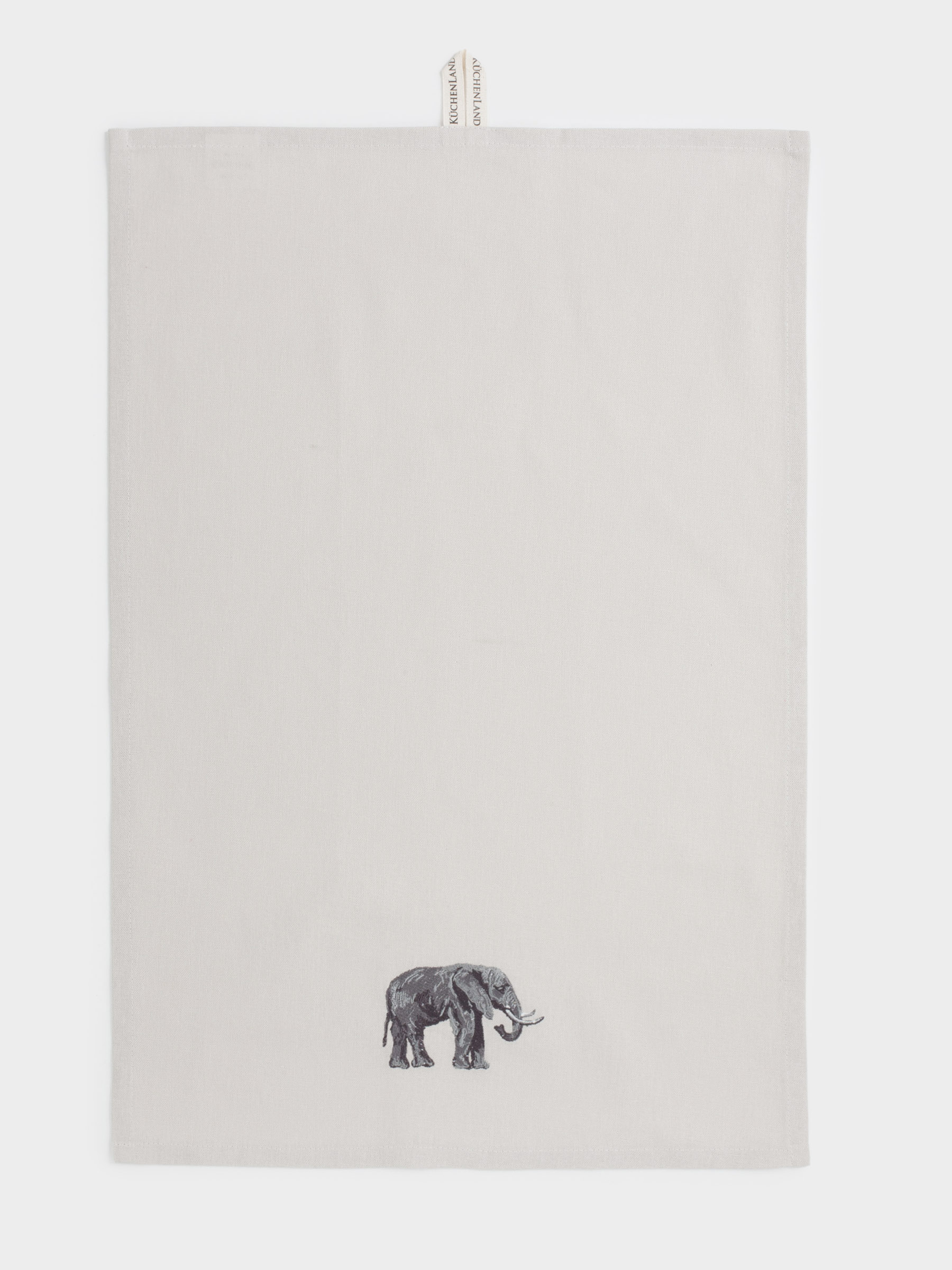 Полотенце кухонное, 40х60 см, хлопок, серое, Слон, Elephant, image-0