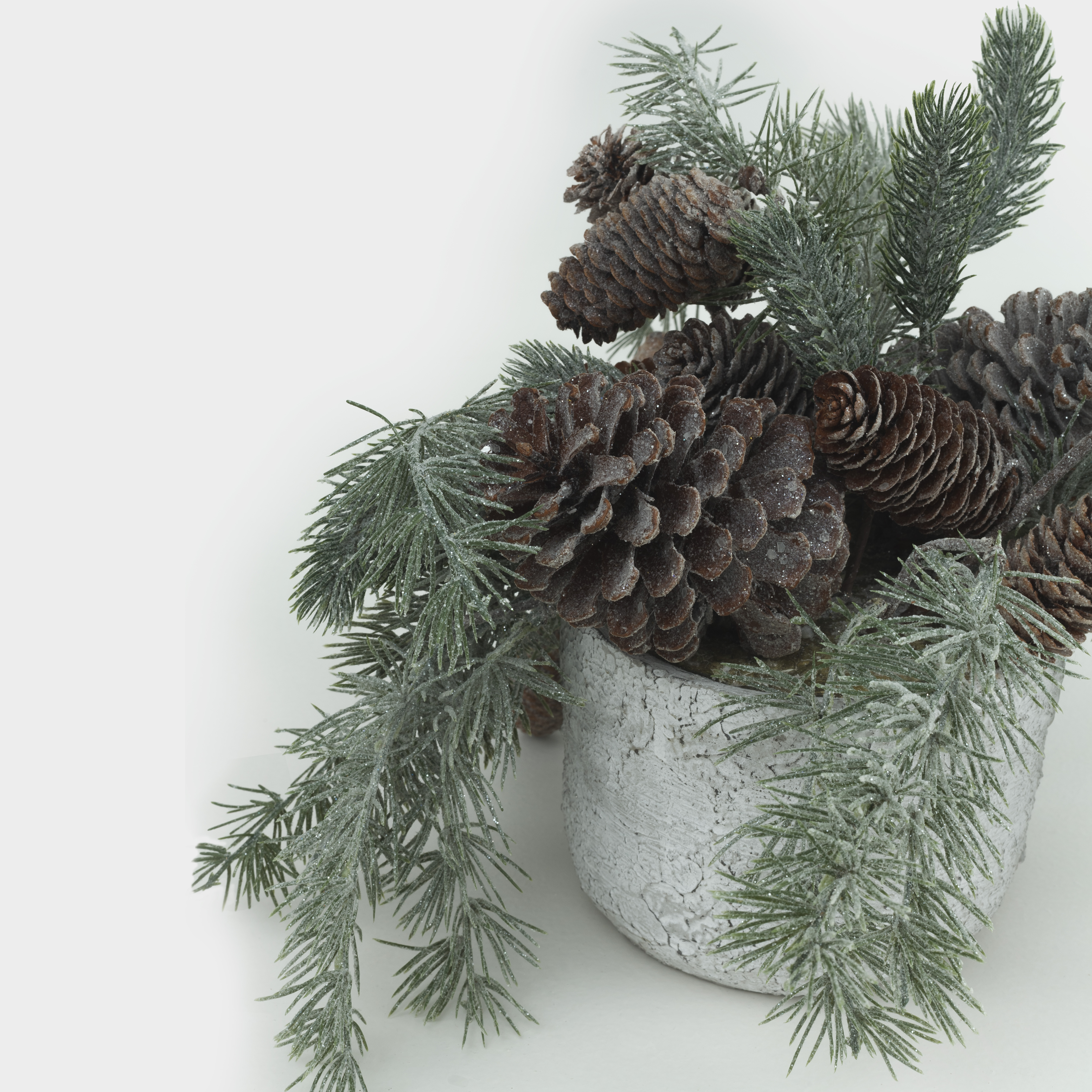 Композиция декоративная, 30х30 см, в горшке, пластик/шишки, Хвоя, Conifer decor, image-3