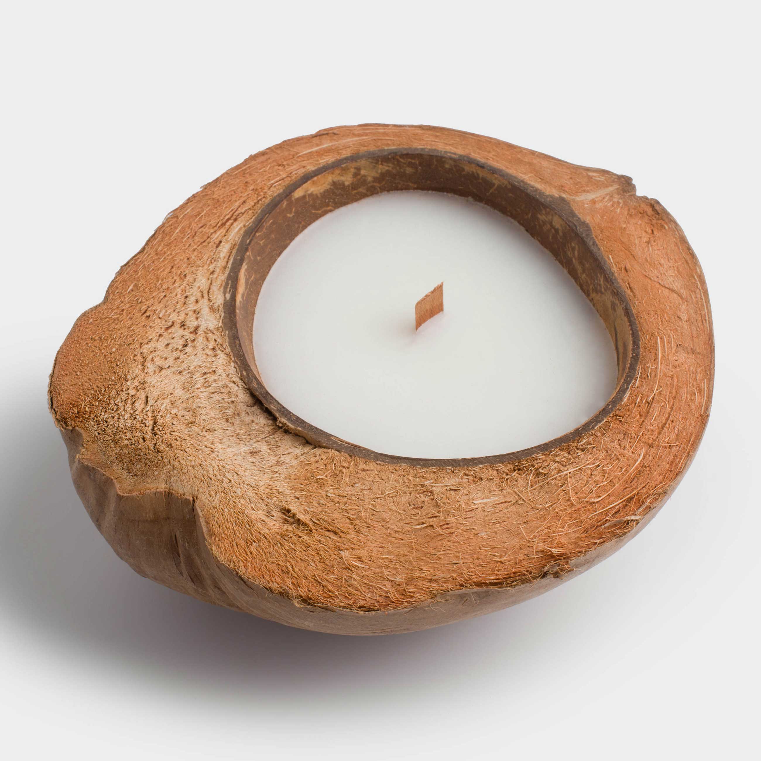 Свеча ароматическая, 12х7 см, в кокосовом подсвечнике, Vanilla Сoconut, Coast, image-1