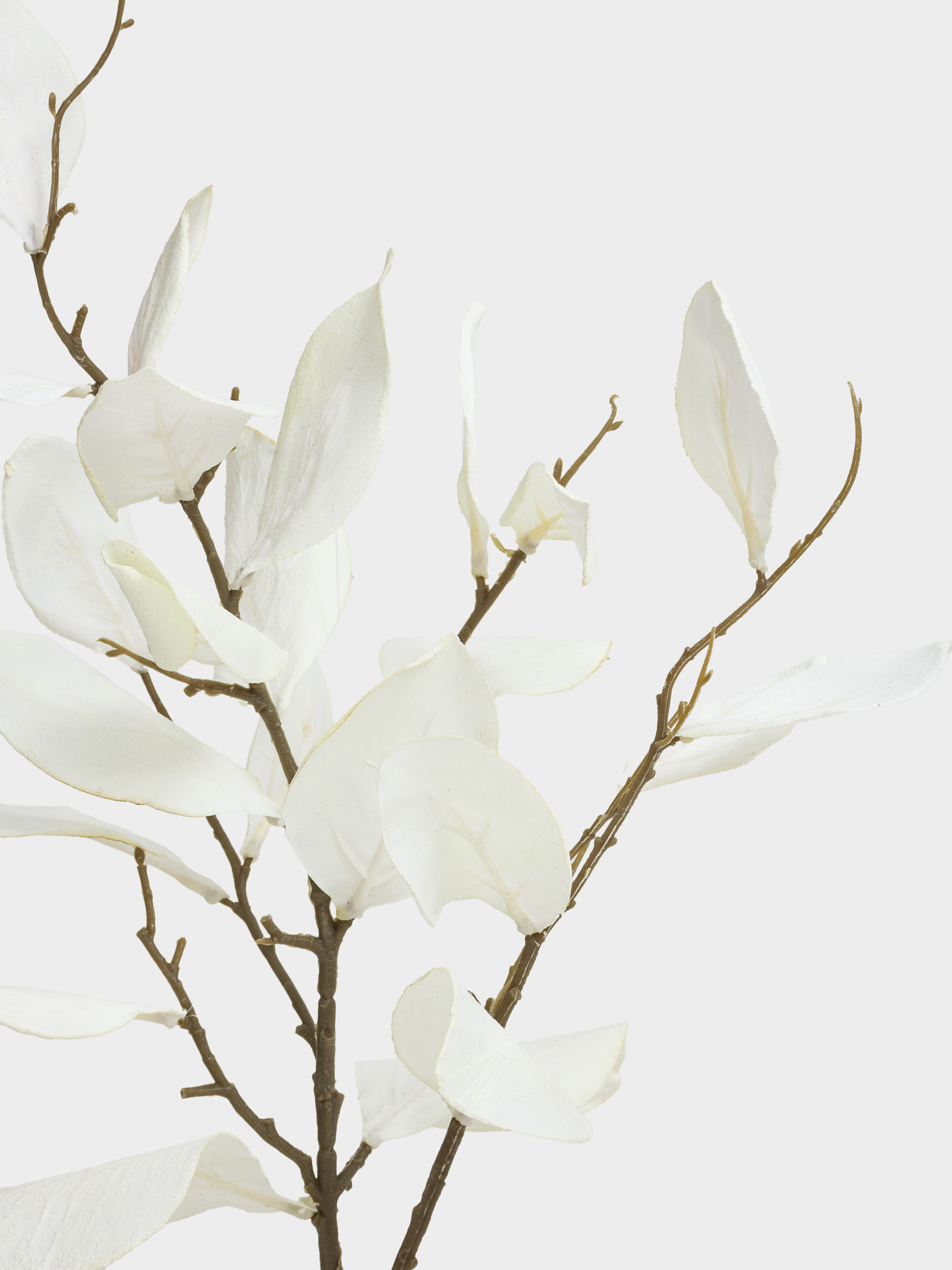 Ветка декоративная, 80 см, пластик/полиэстер, Белые листья, Broadleaf decor, image-2