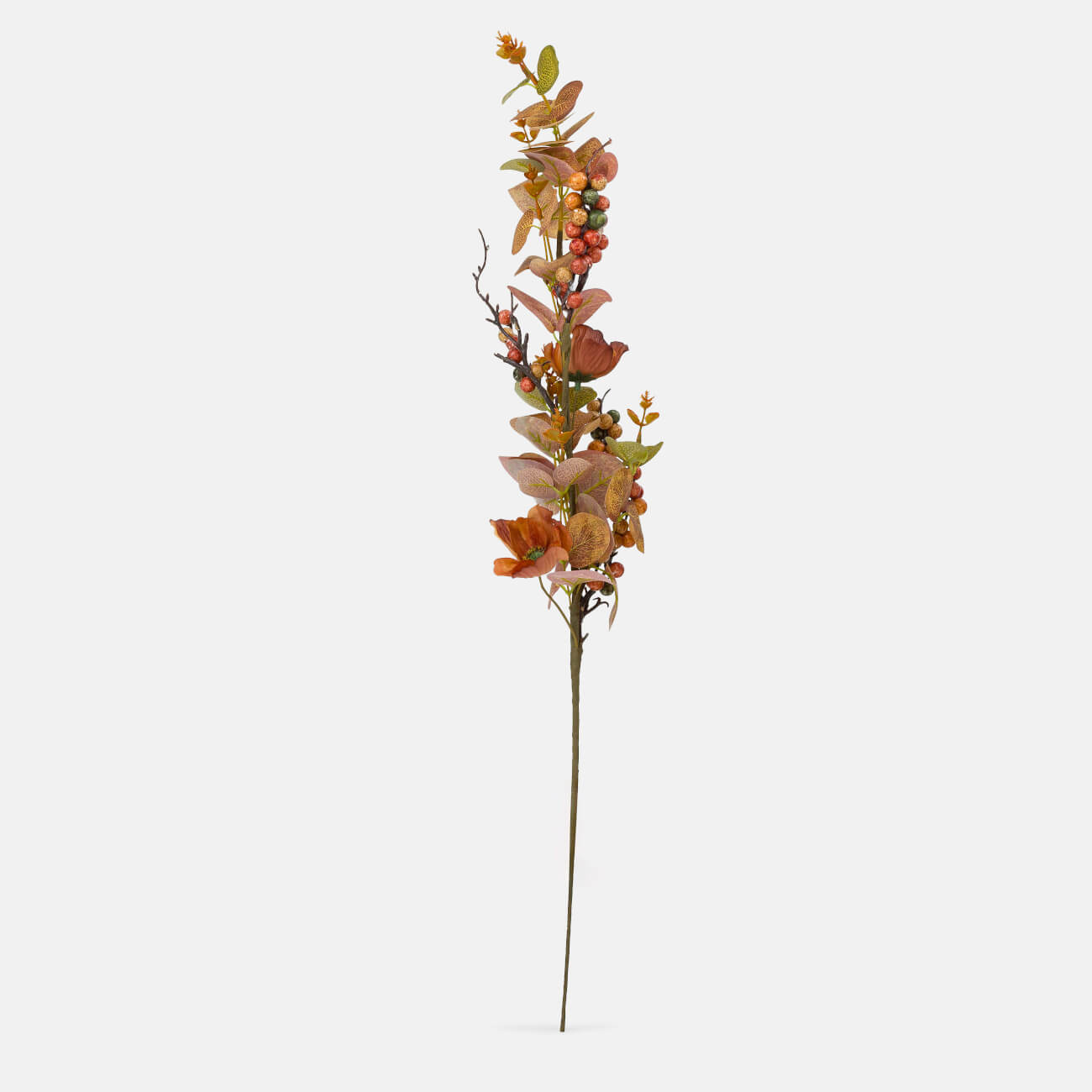 Сәндік бұтақ, 66 см, полиэстер/пенопласт, Күзгі композиция, Forest symphony decor, image-0