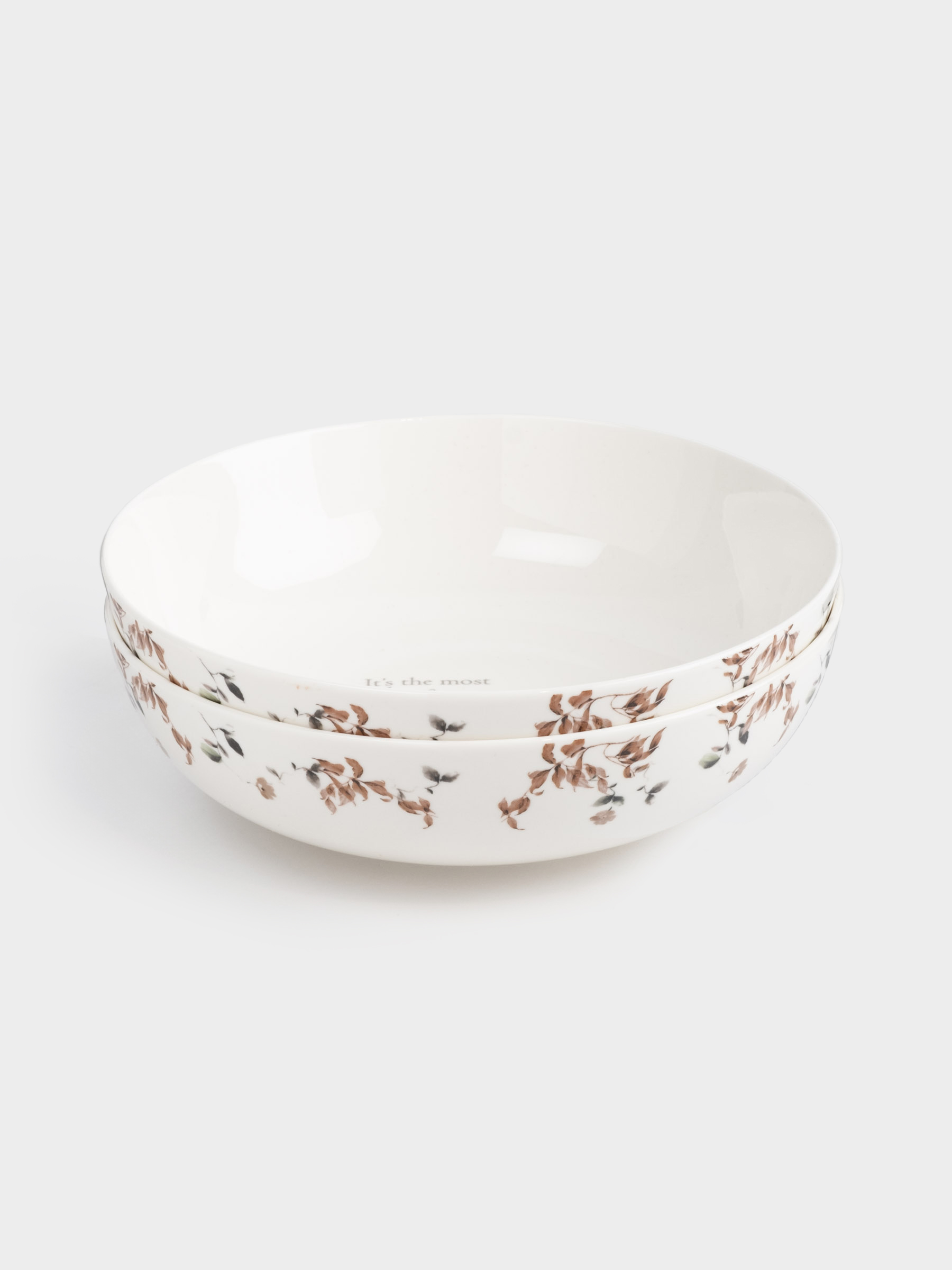 Тарелка суповая, 19х6 см, 2 шт, фарфор N, Осенние цветы, Refined floral, image-0