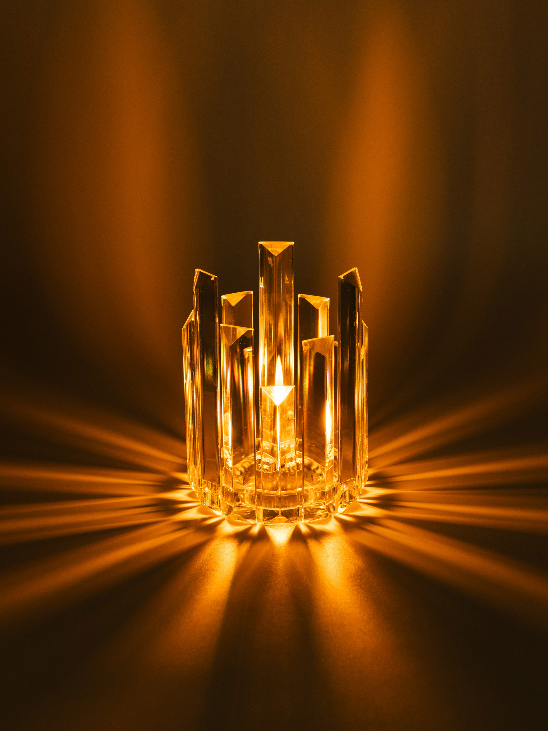 Шам ұстағыш, 15 см, цилиндрлік шамға арналған, хрусталь шыны, Lux crystal, image-5